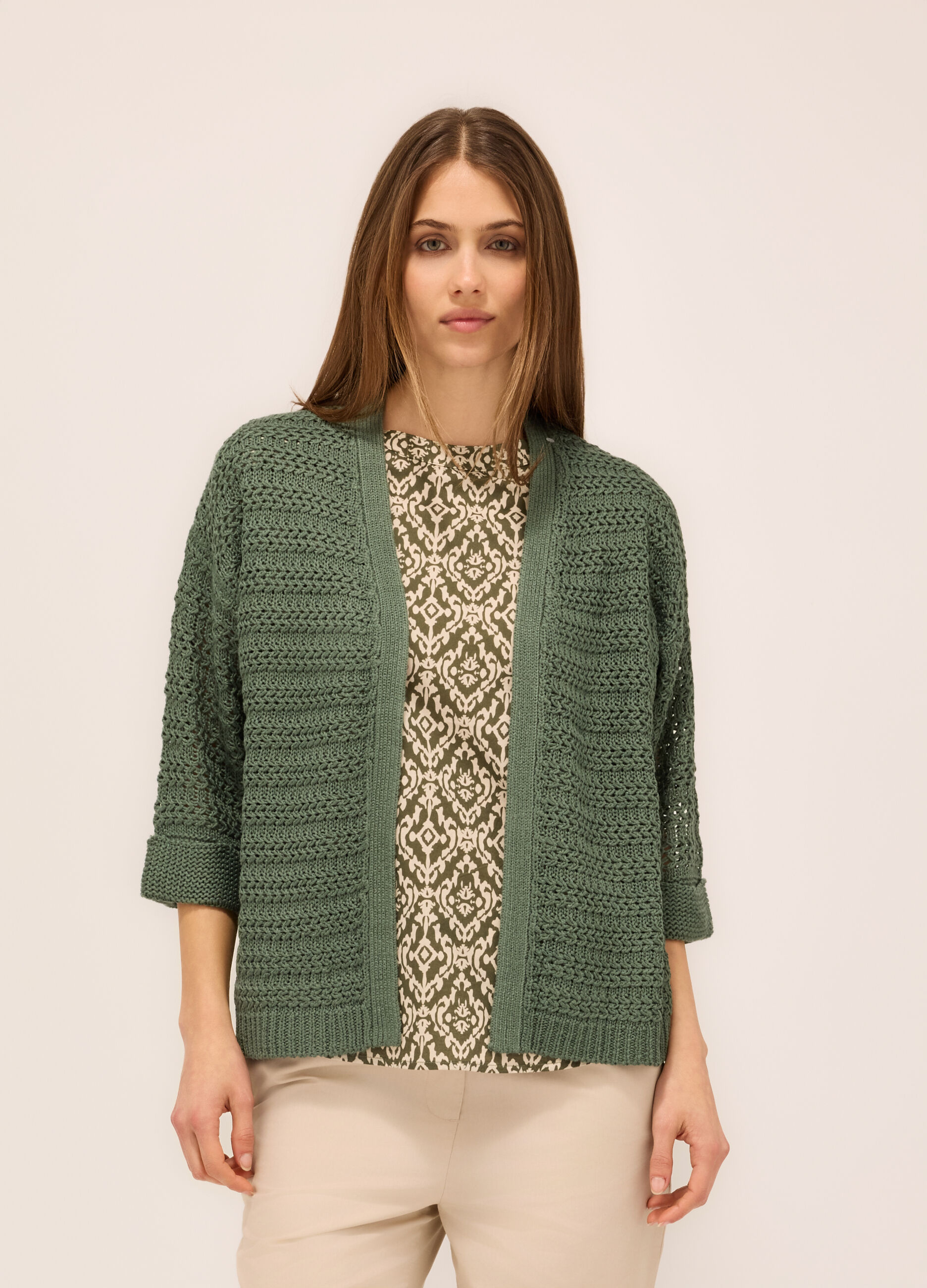 Cardigan aperto donna