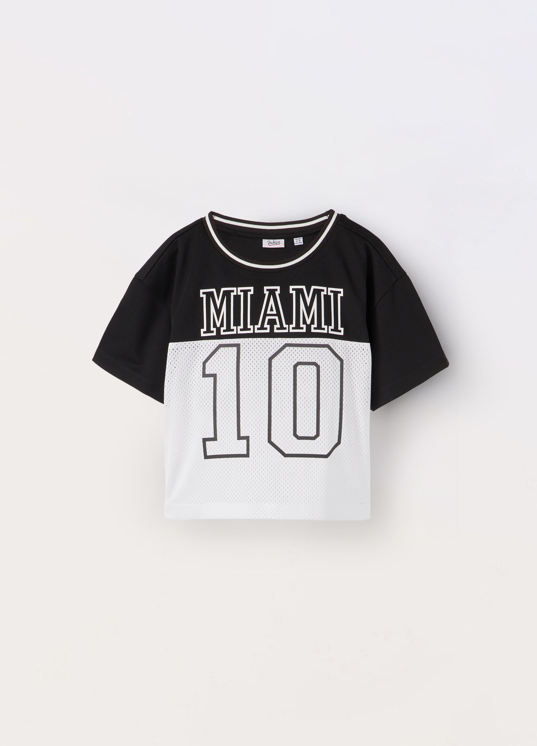 T-shirt in tessuto mesh ragazza
