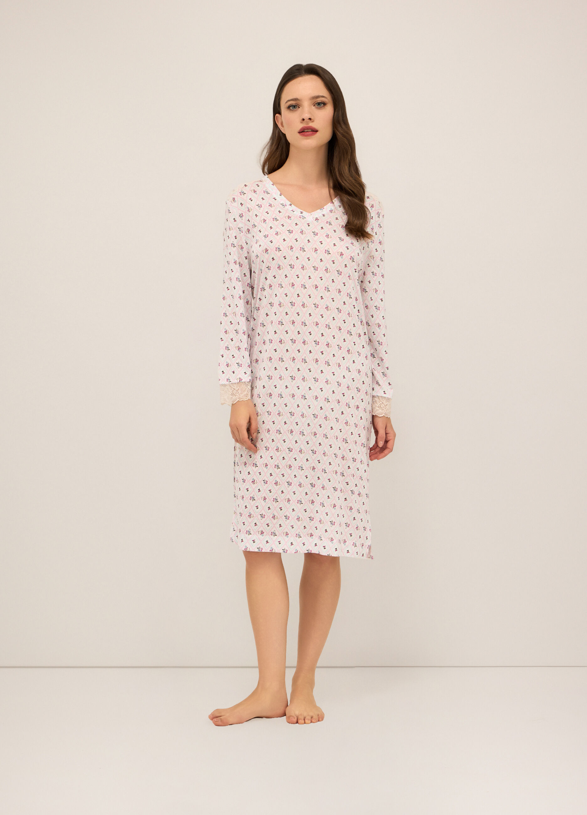 Camicia da notte in pura viscosa donna