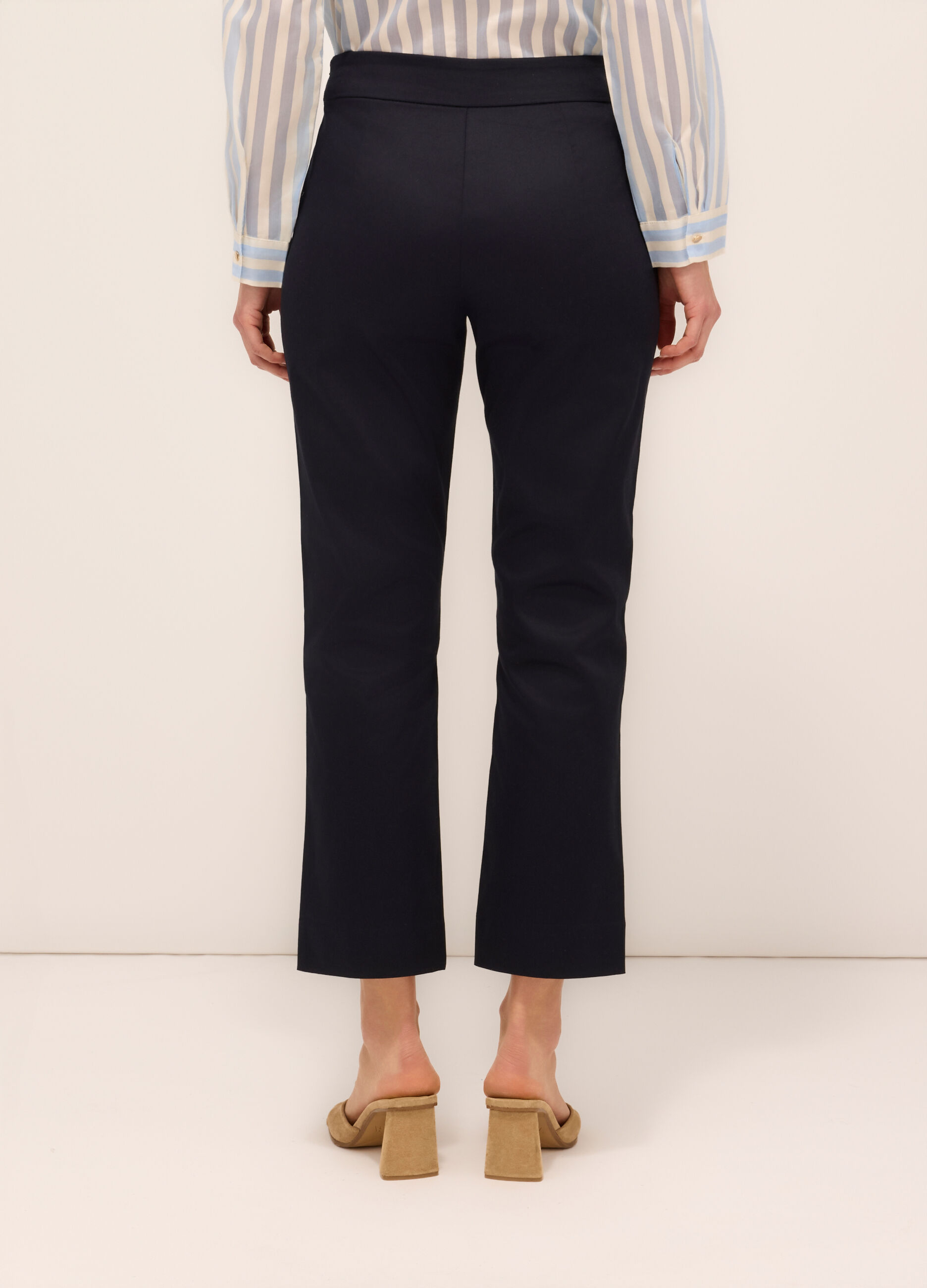 Pantaloni in raso di cotone stretch donna 3 Pantaloni in raso di cotone stretch donna