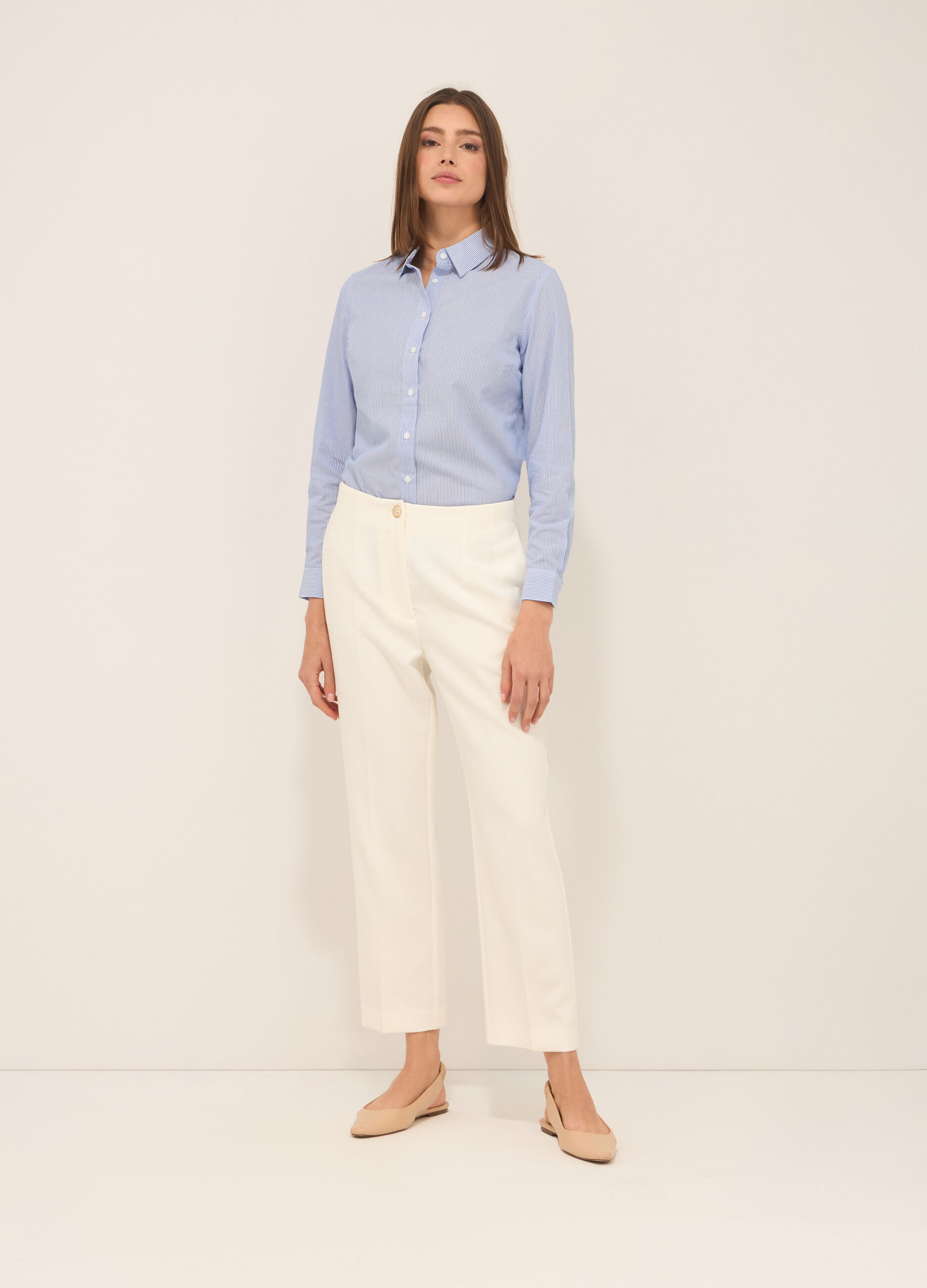 Pantalone misto viscosa donna
