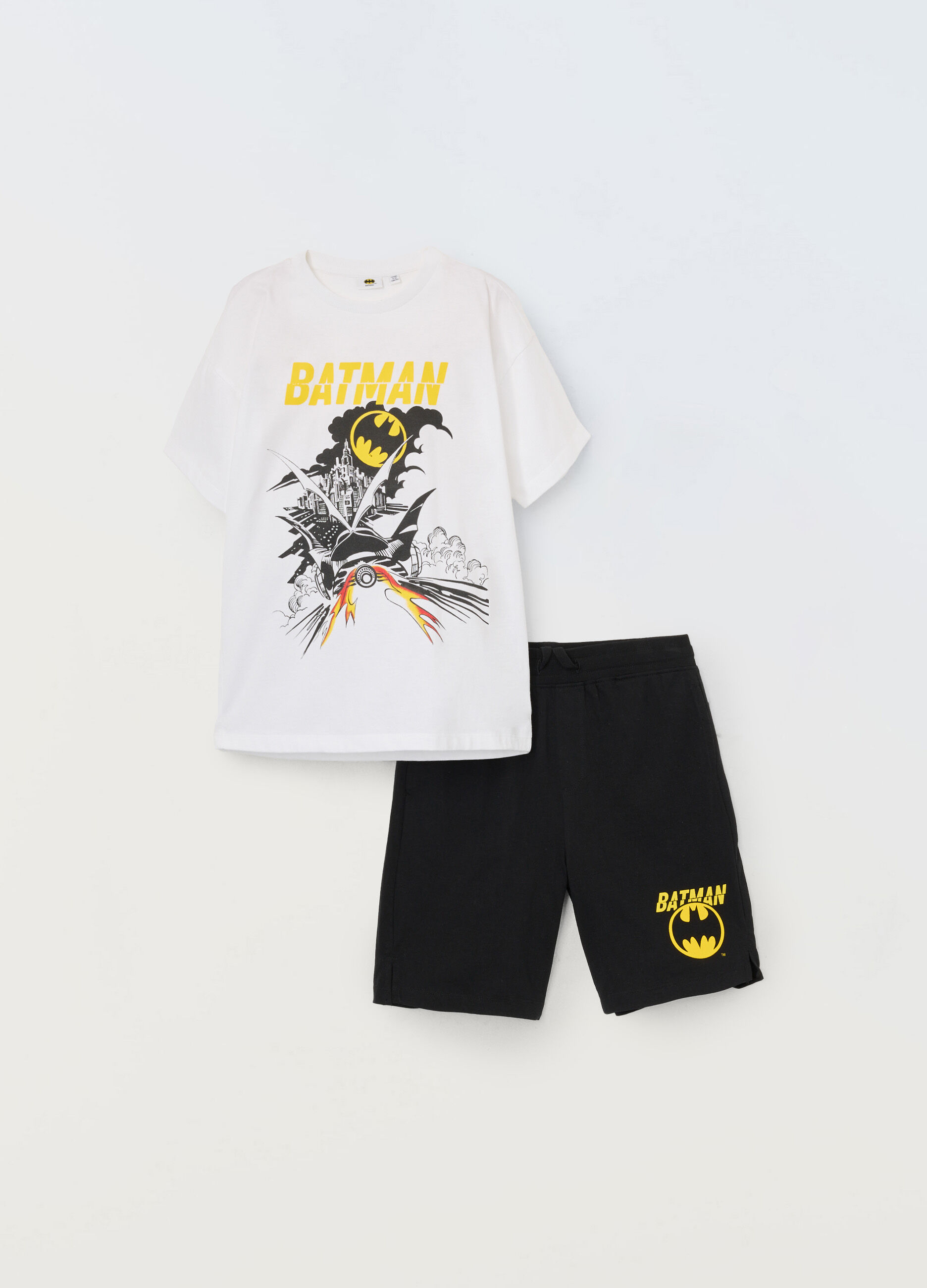 Jogging set corto in jersey di puro cotone bambino