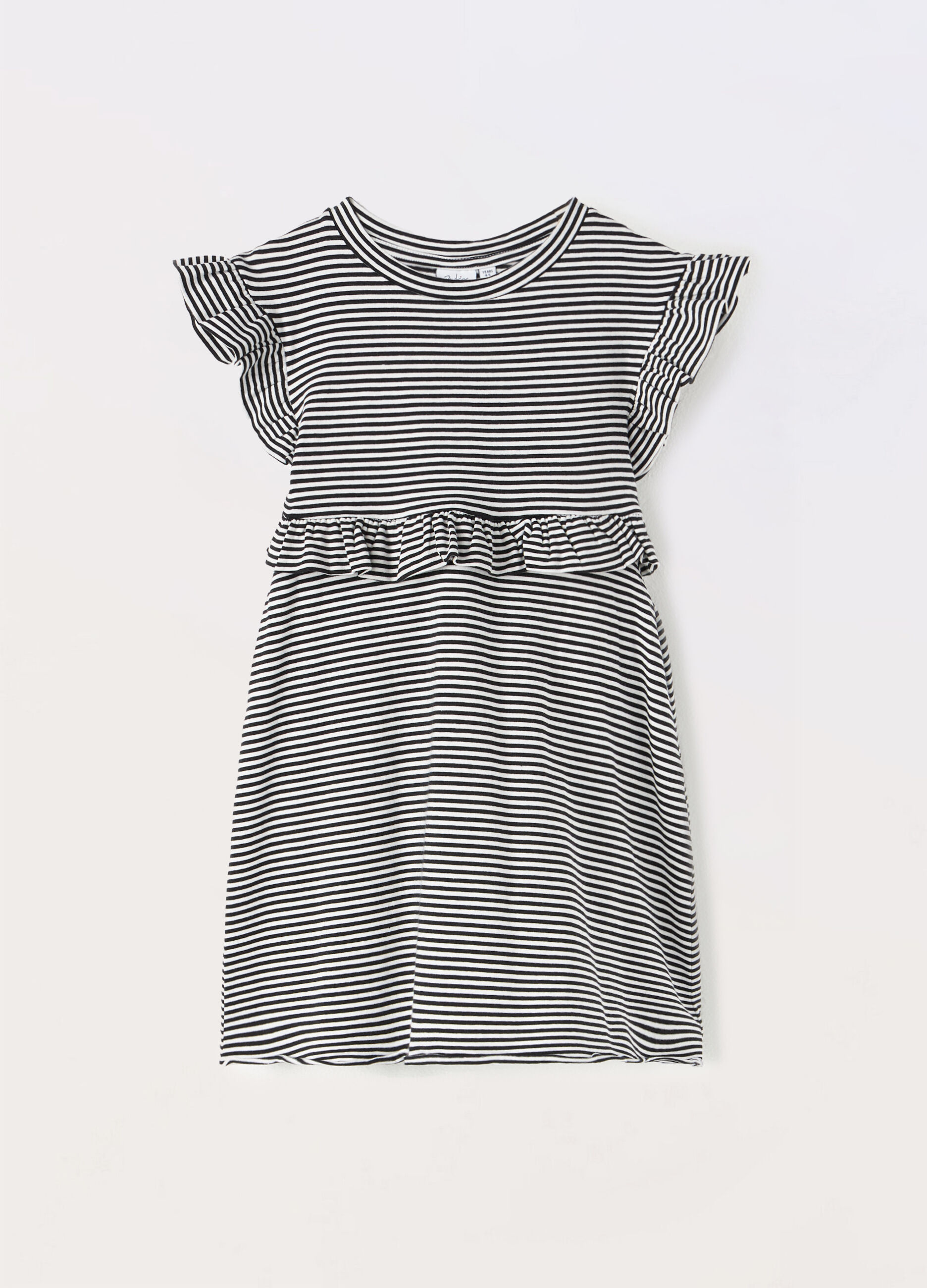Vestito a righe in jersey di cotone stretch bambina