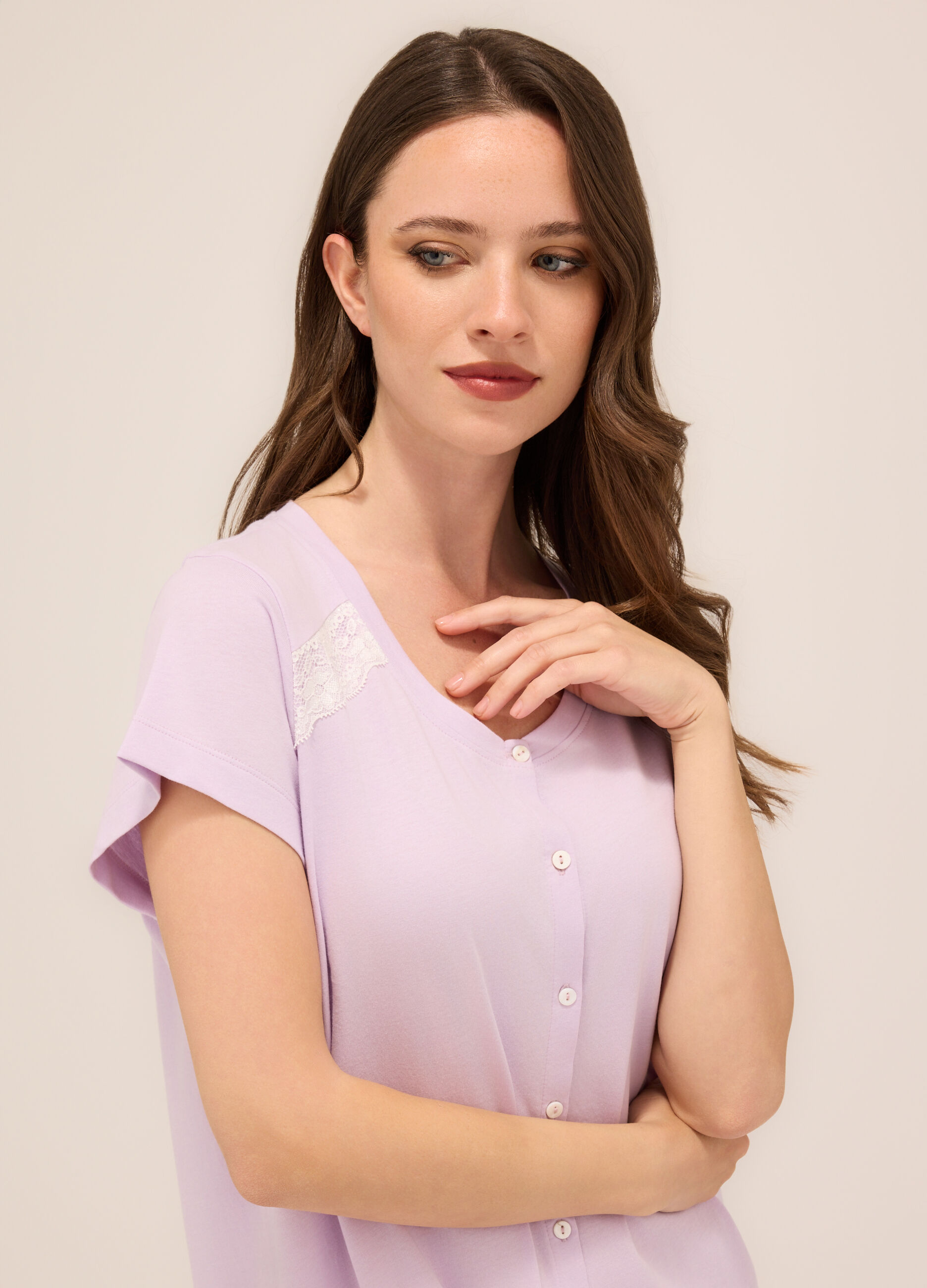 Camicia da notte in jersey di puro cotone donna 4 Camicia da notte in jersey di puro cotone donna