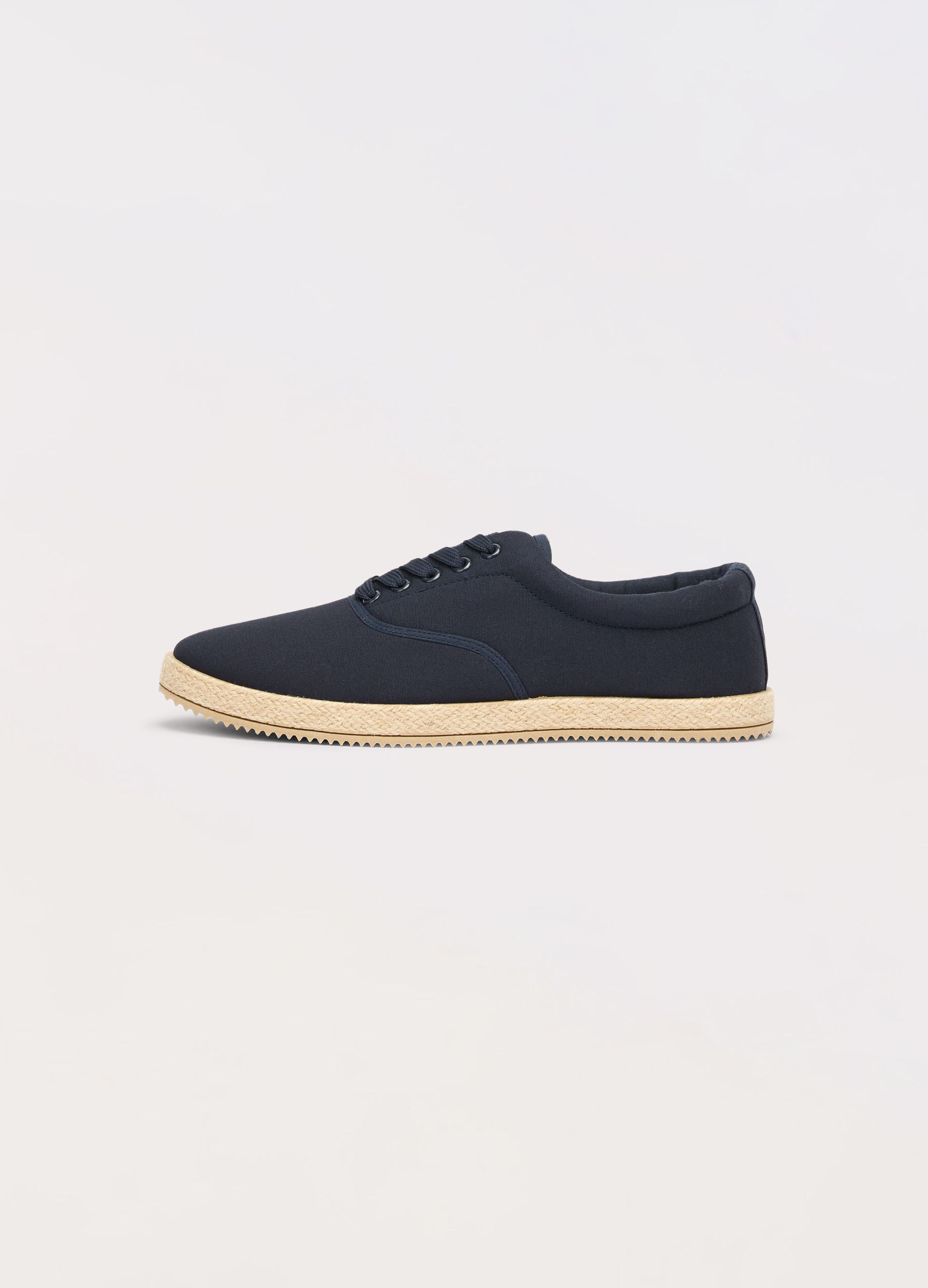 Sneaker con lacci e suola in corda uomo