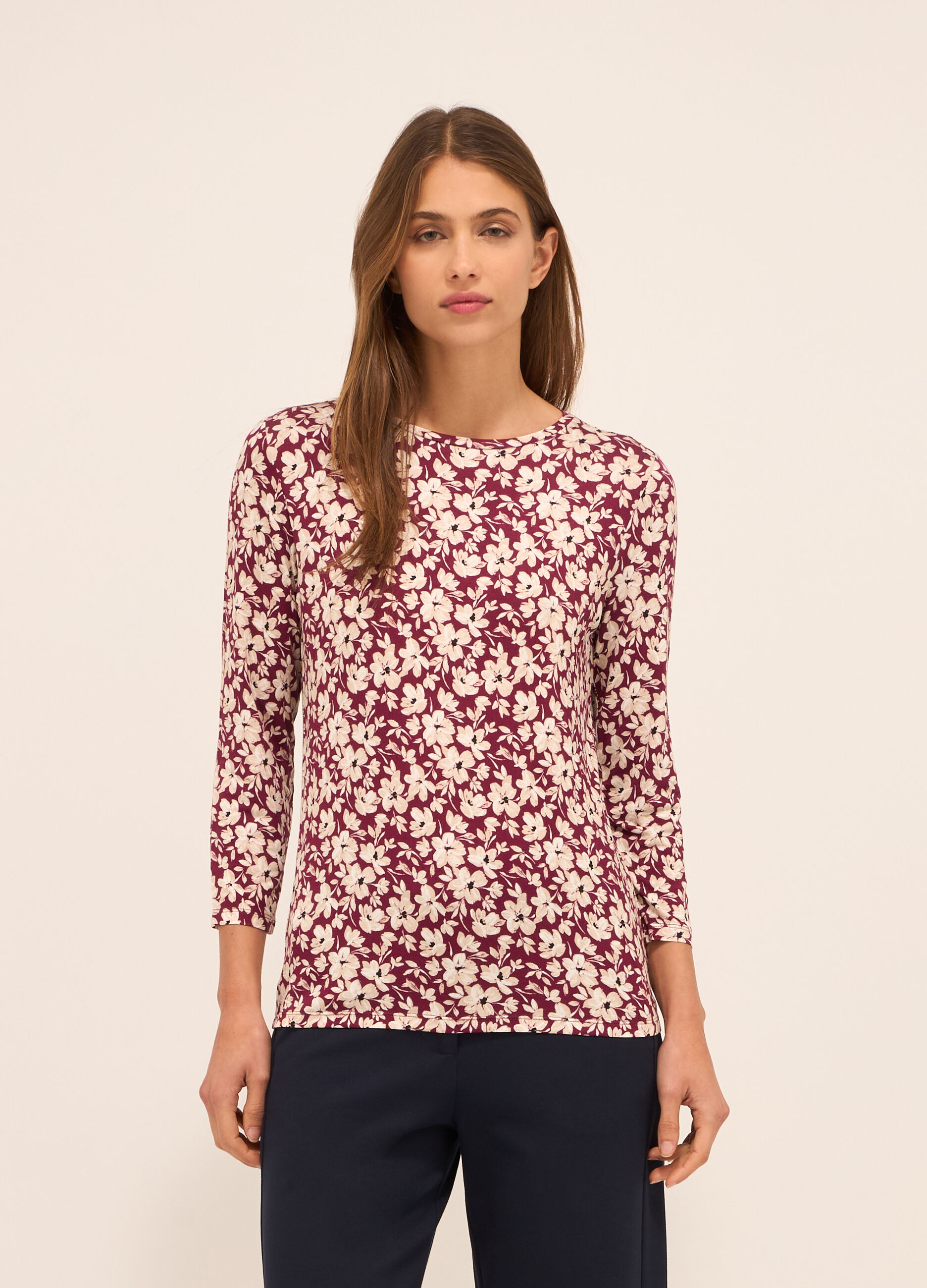 T-shirt in viscosa stretch donna