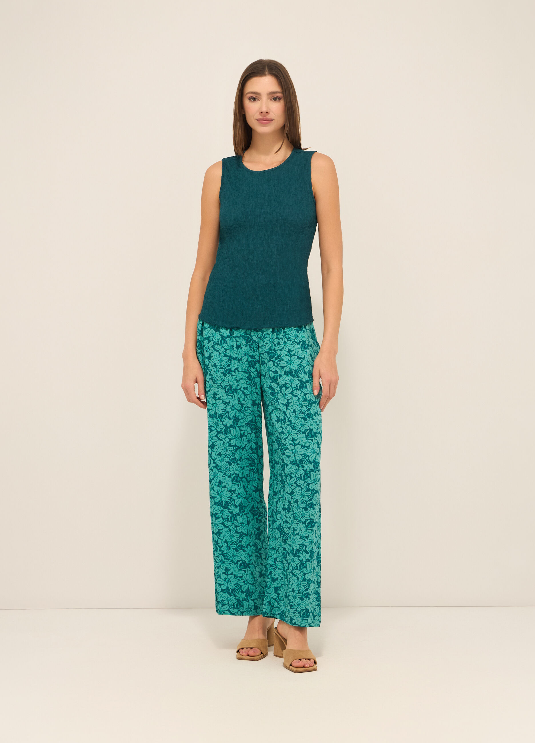 Pantaloni in pura viscosa donna