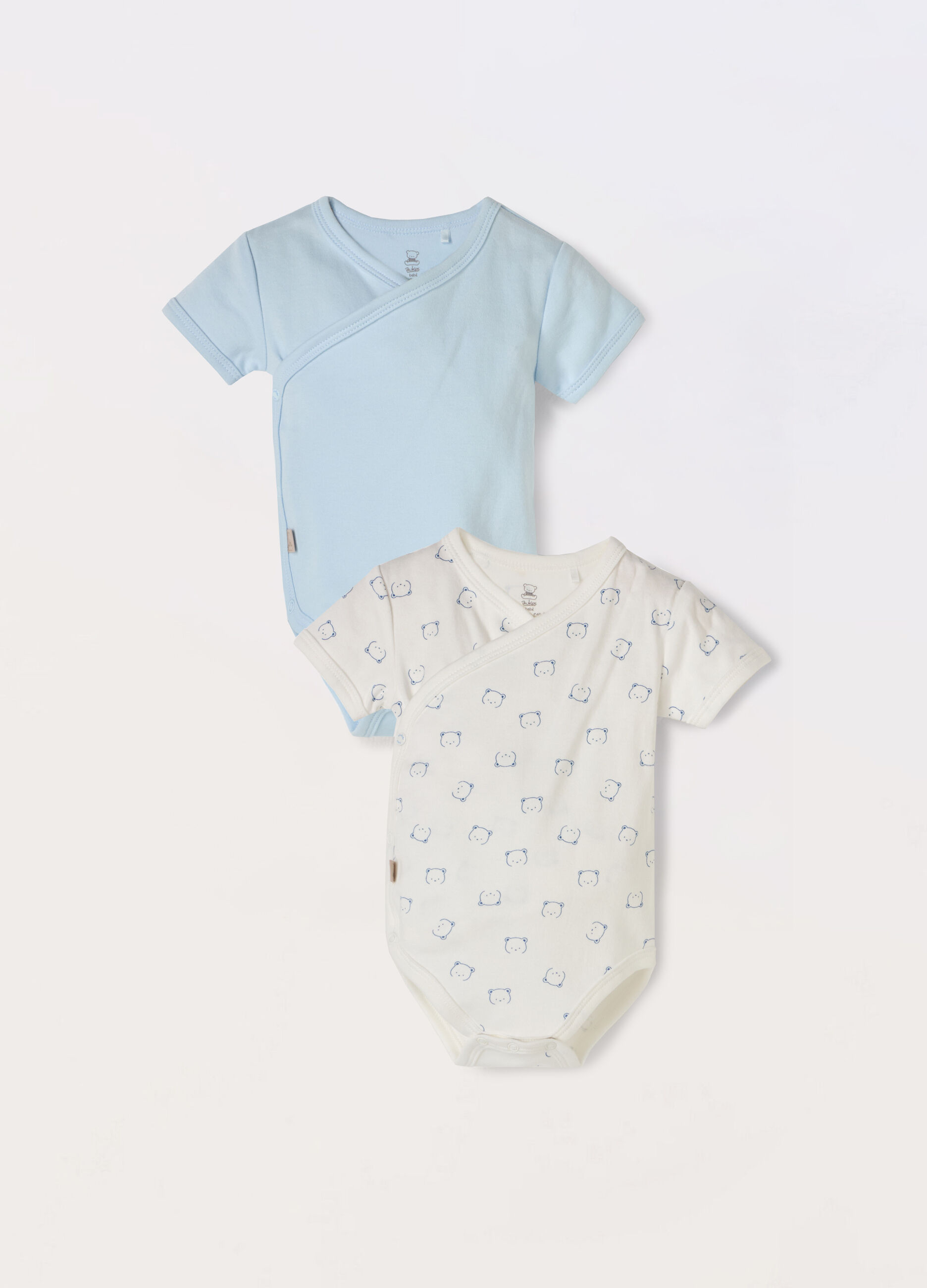 Body in interlock di puro cotone neonato