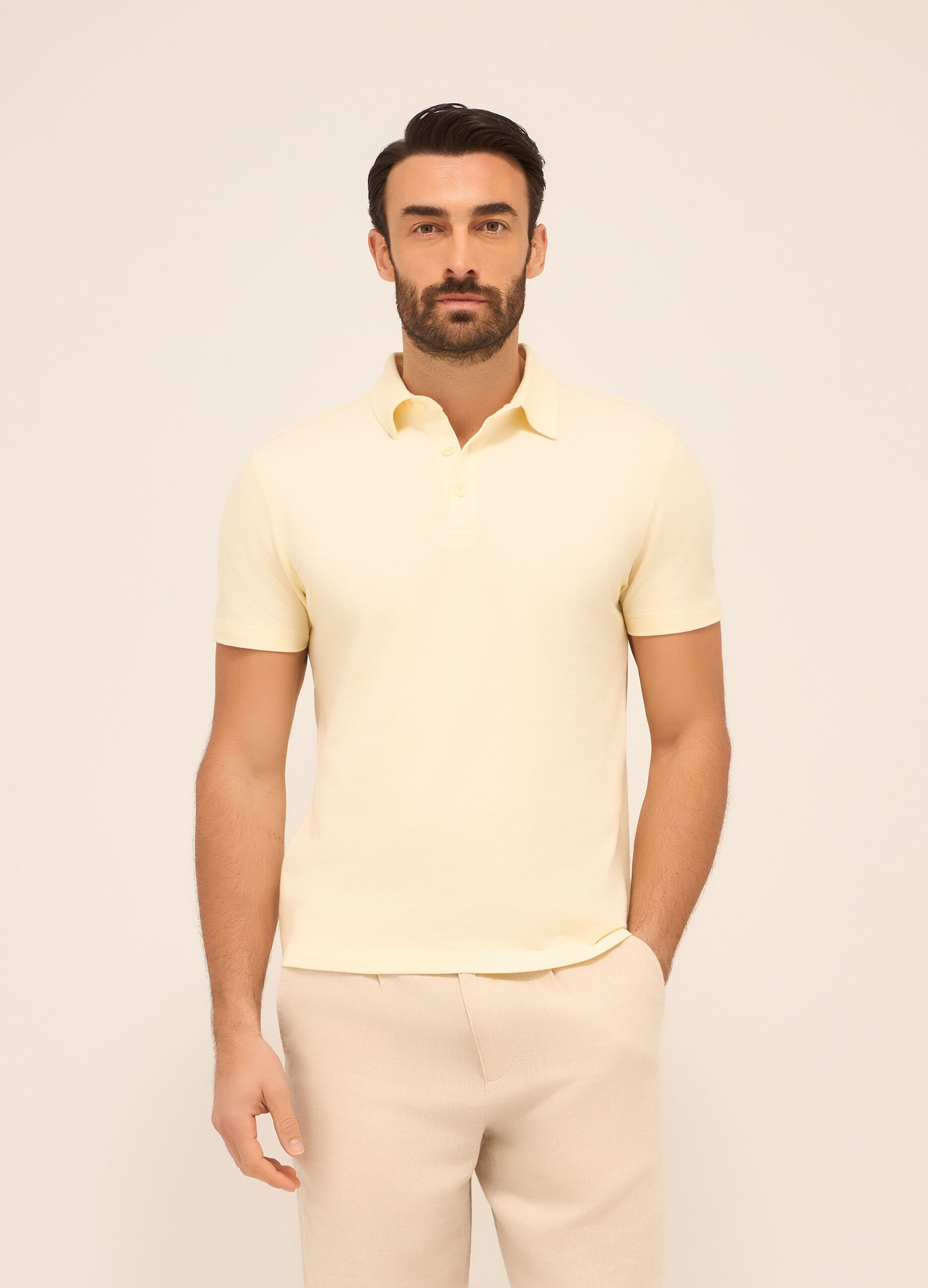 Polo a maniche corte in puro cotone uomo