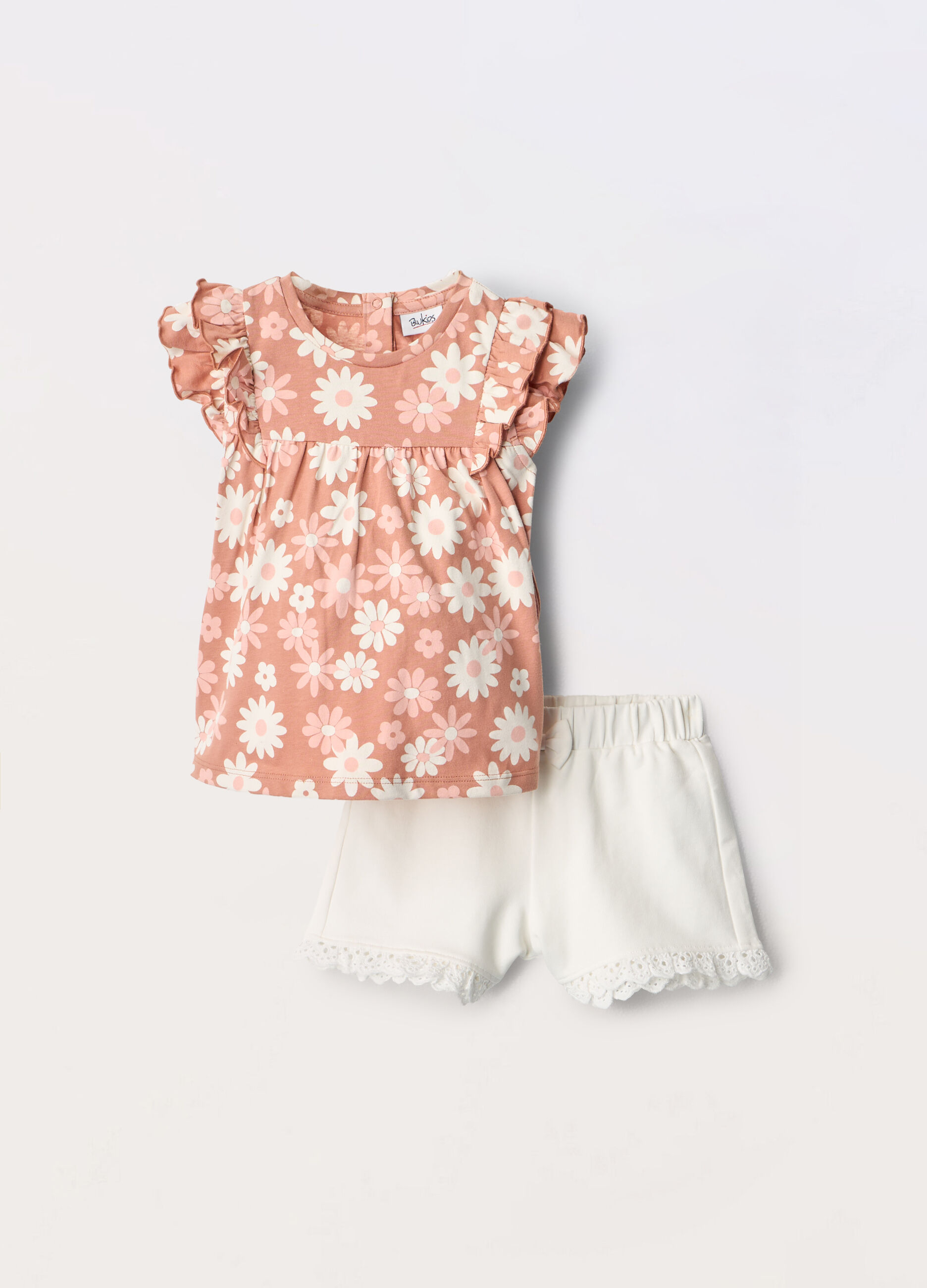 Jogging set in jersey di puro cotone neonata