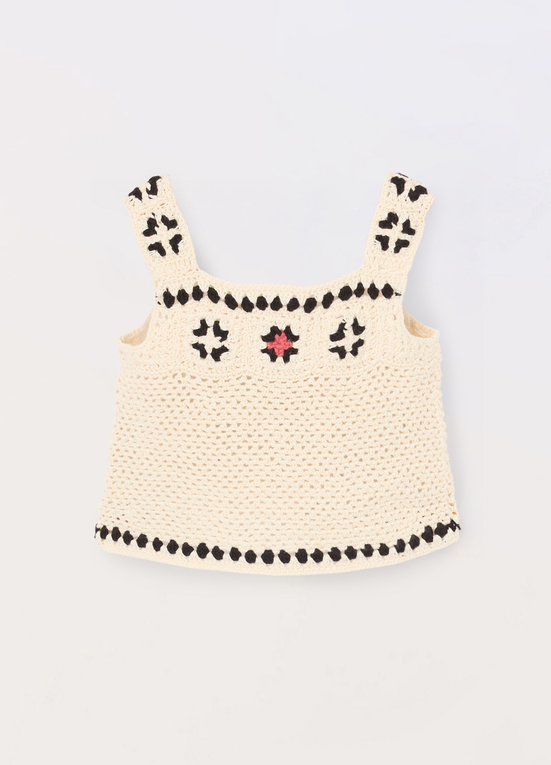 Canotta crochet in puro cotone neonata