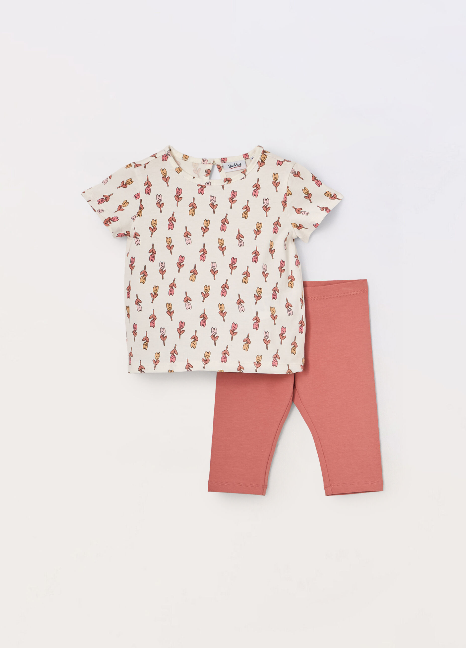 Jogging set in jersey di puro cotone neonata