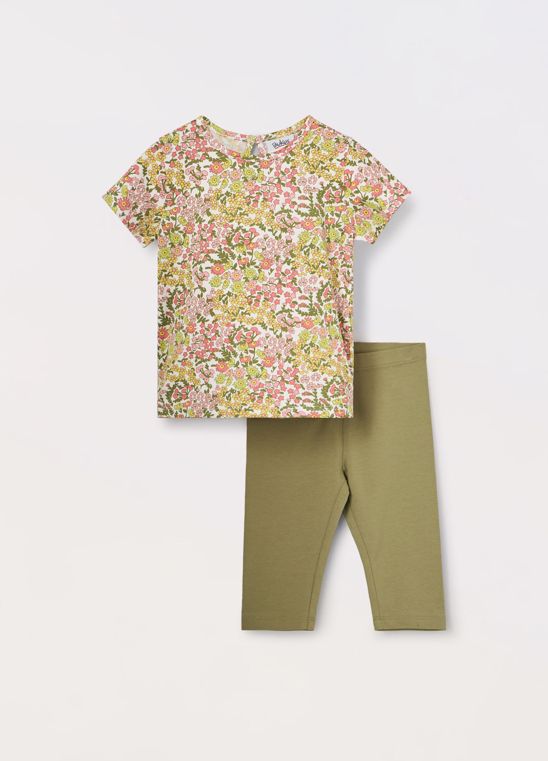 Jogging set in jersey di puro cotone neonata