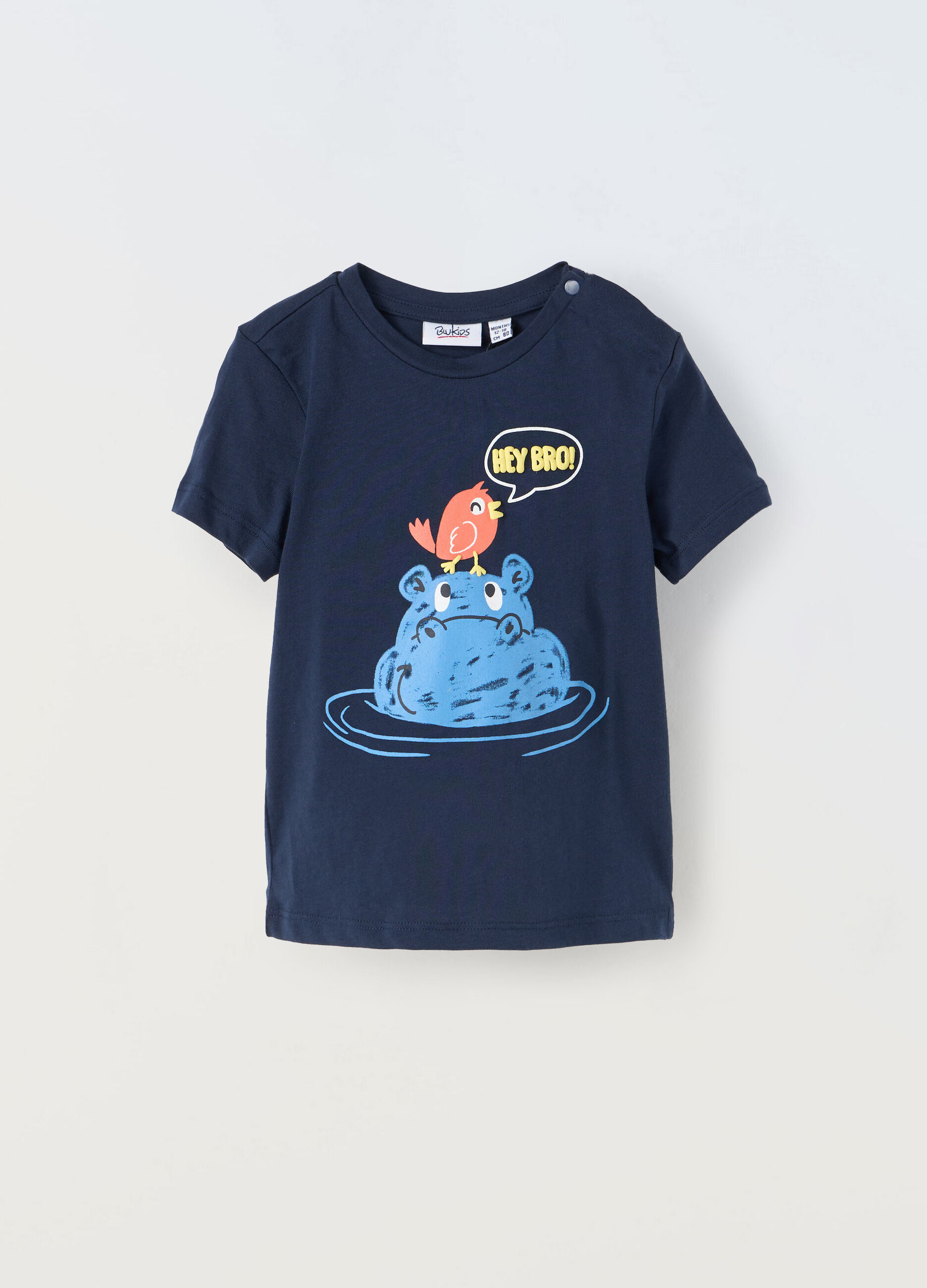 T-shirt in jersey di puro cotone neonato