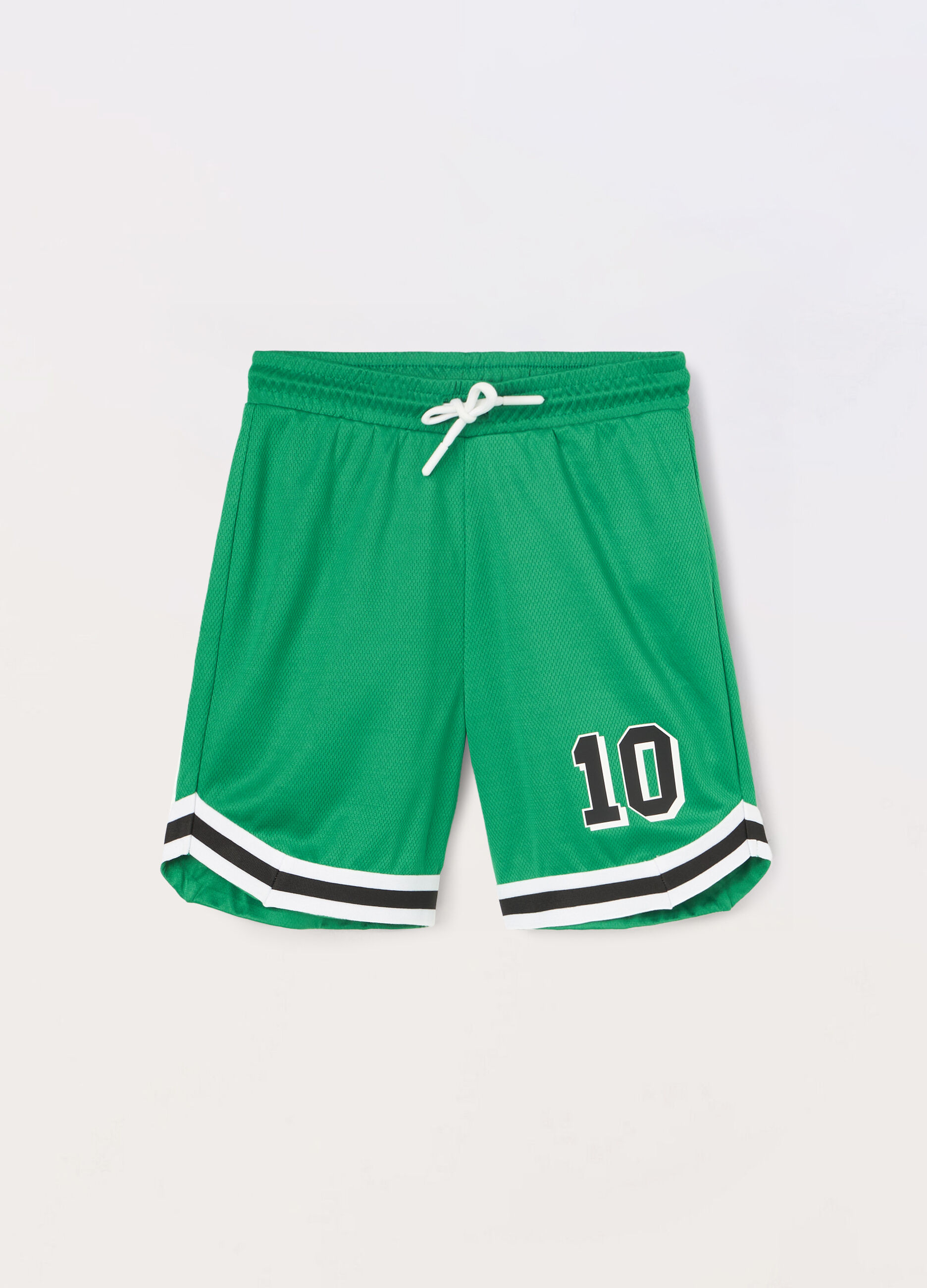 Shorts in mesh con stampa bambino