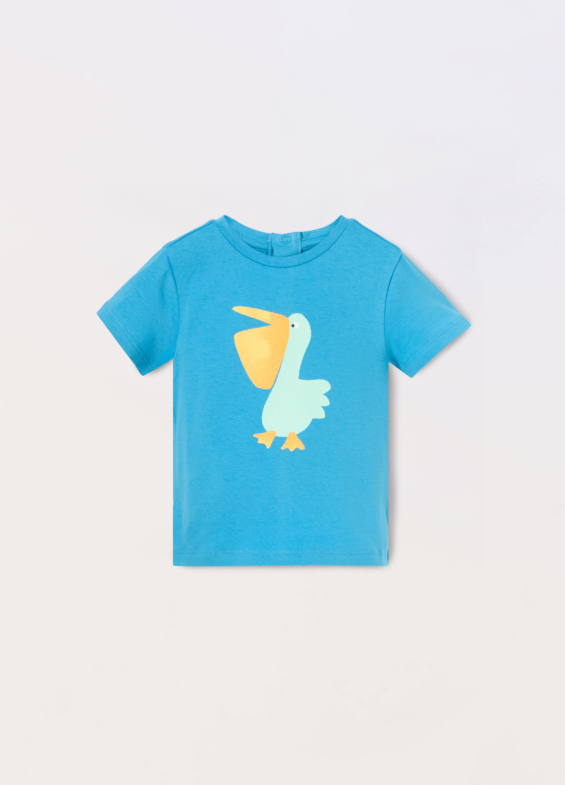 T-shirt in jersey di cotone stretch neonato