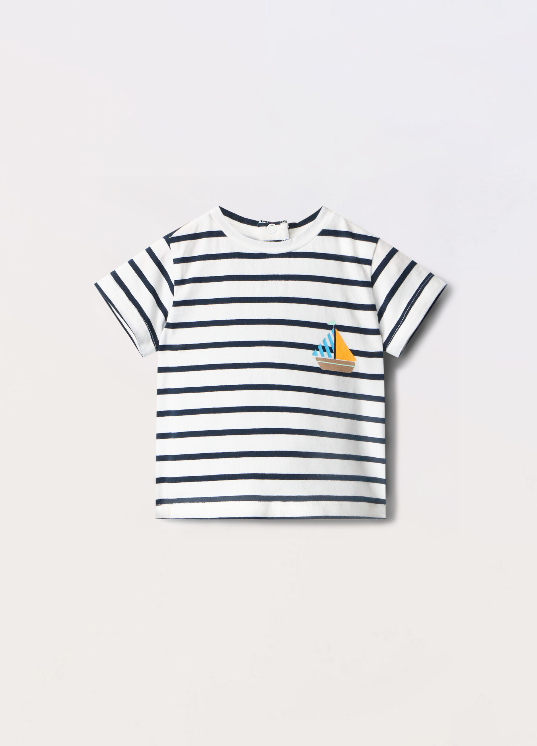 T-shirt in jersey di cotone stretch neonato