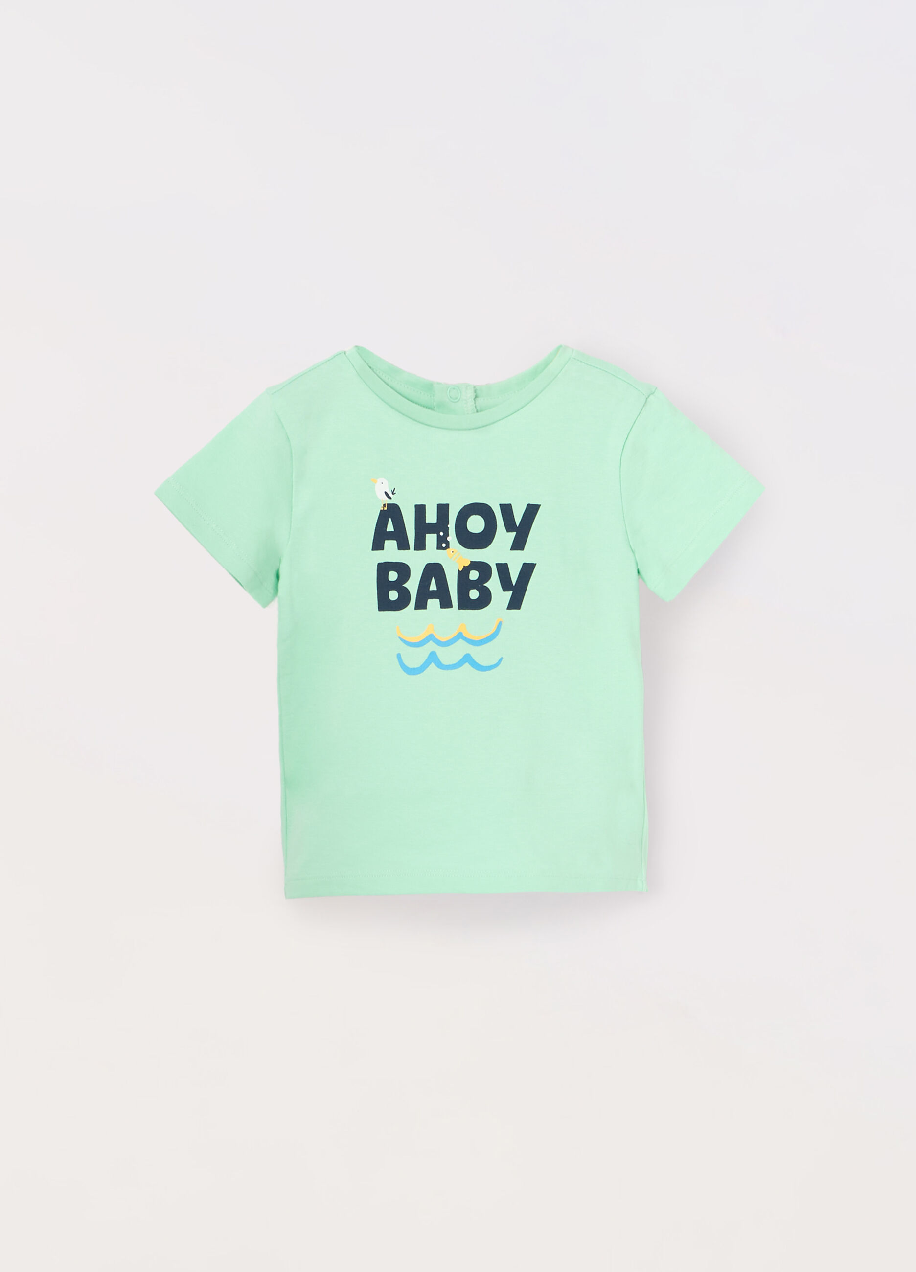 T-shirt in jersey di cotone stretch neonato