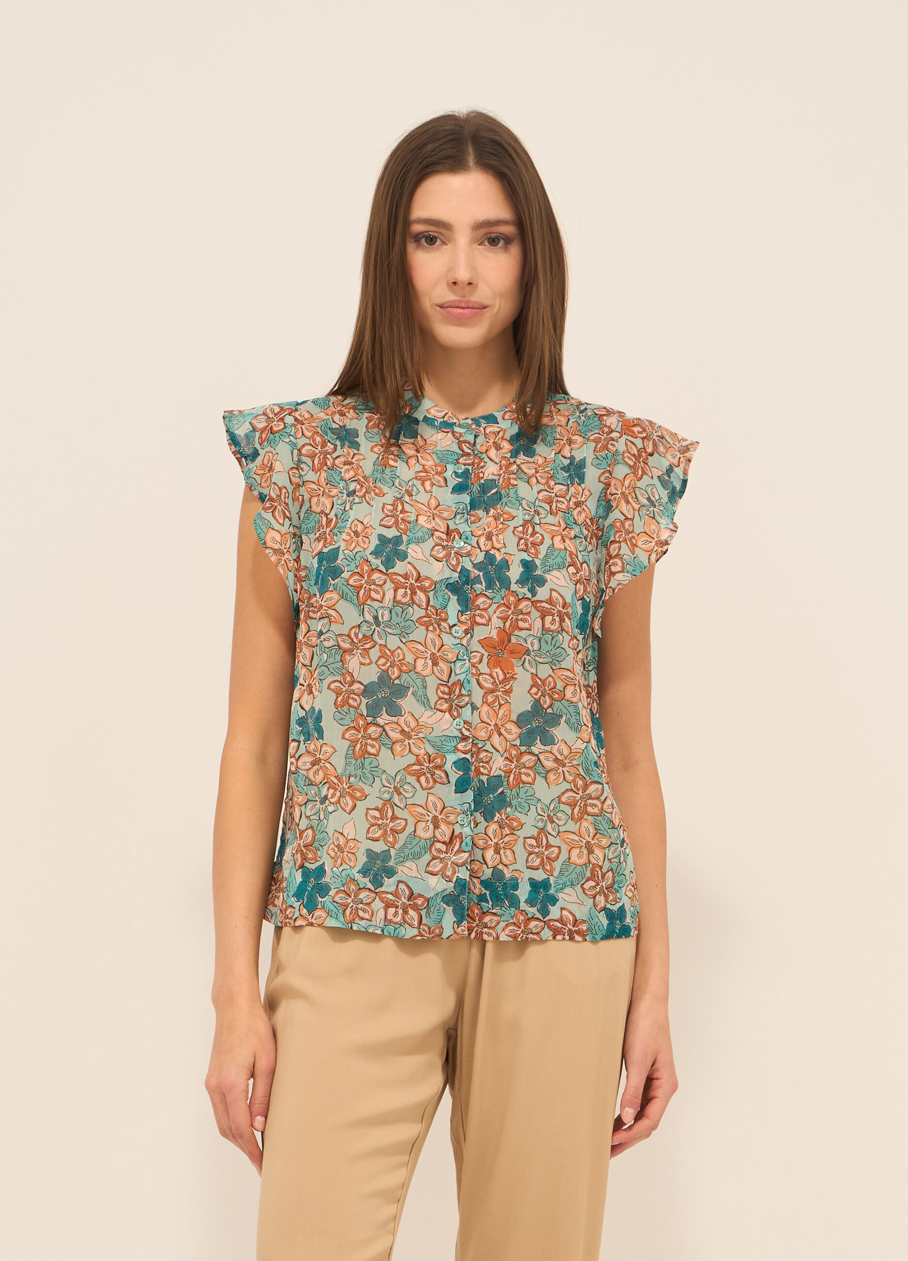 Blusa con stampa donna