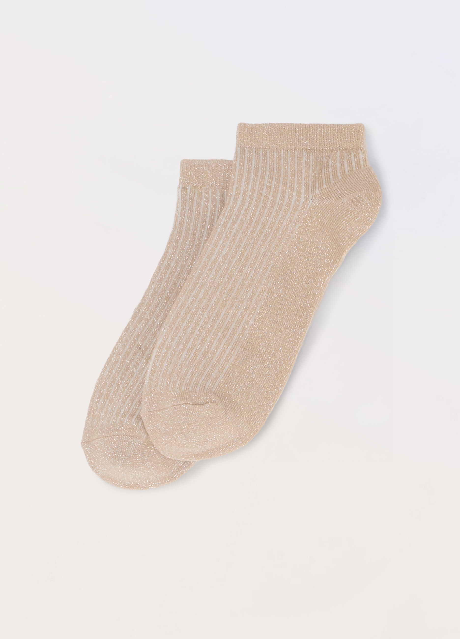 Calze corte in misto cotone e filo lurex donna