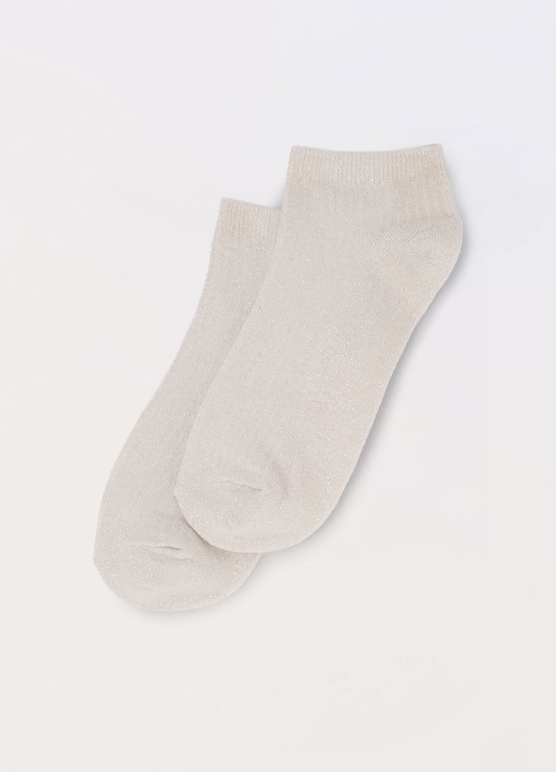 Calze corte in misto cotone e filo lurex donna