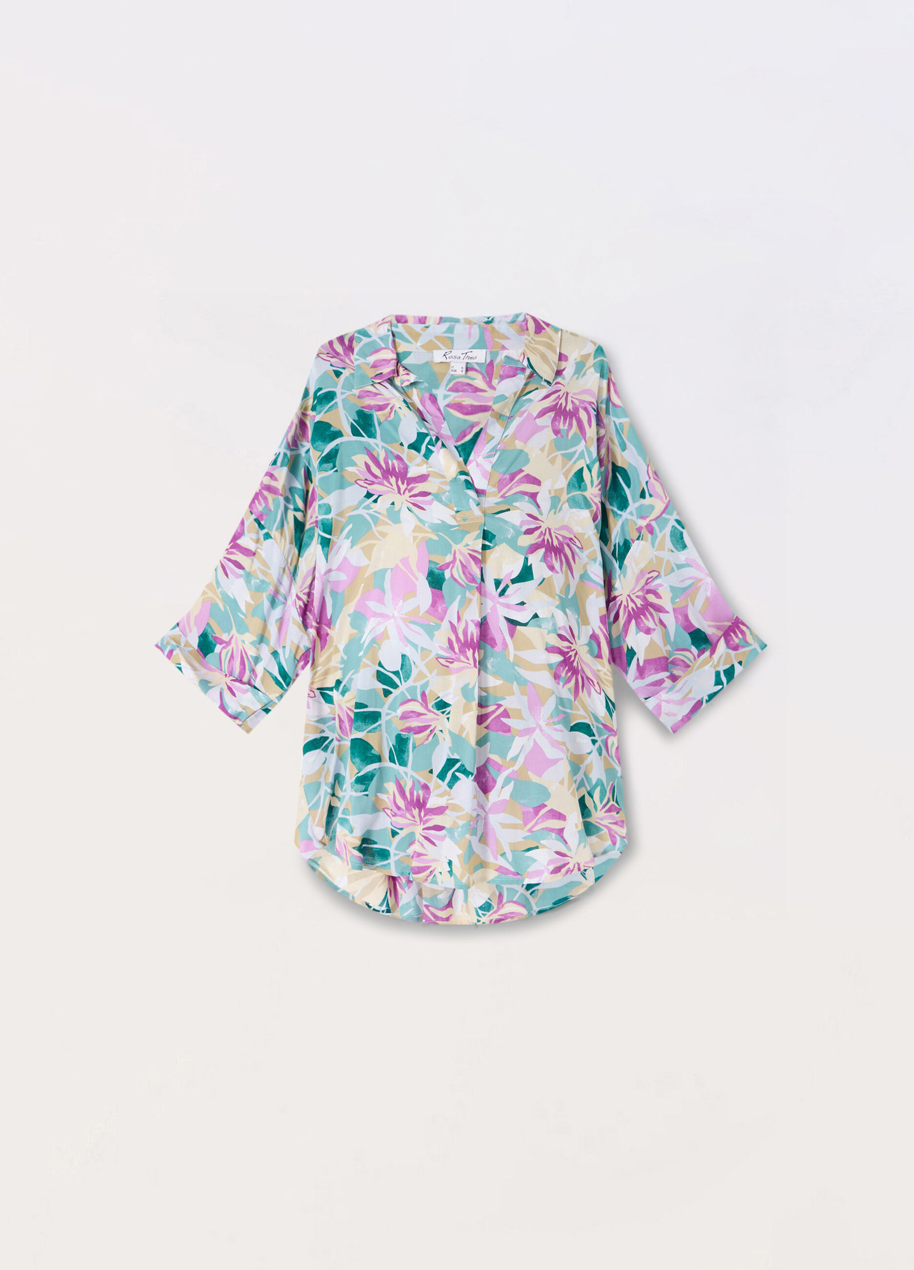 Blusa in pura viscosa donna curvy