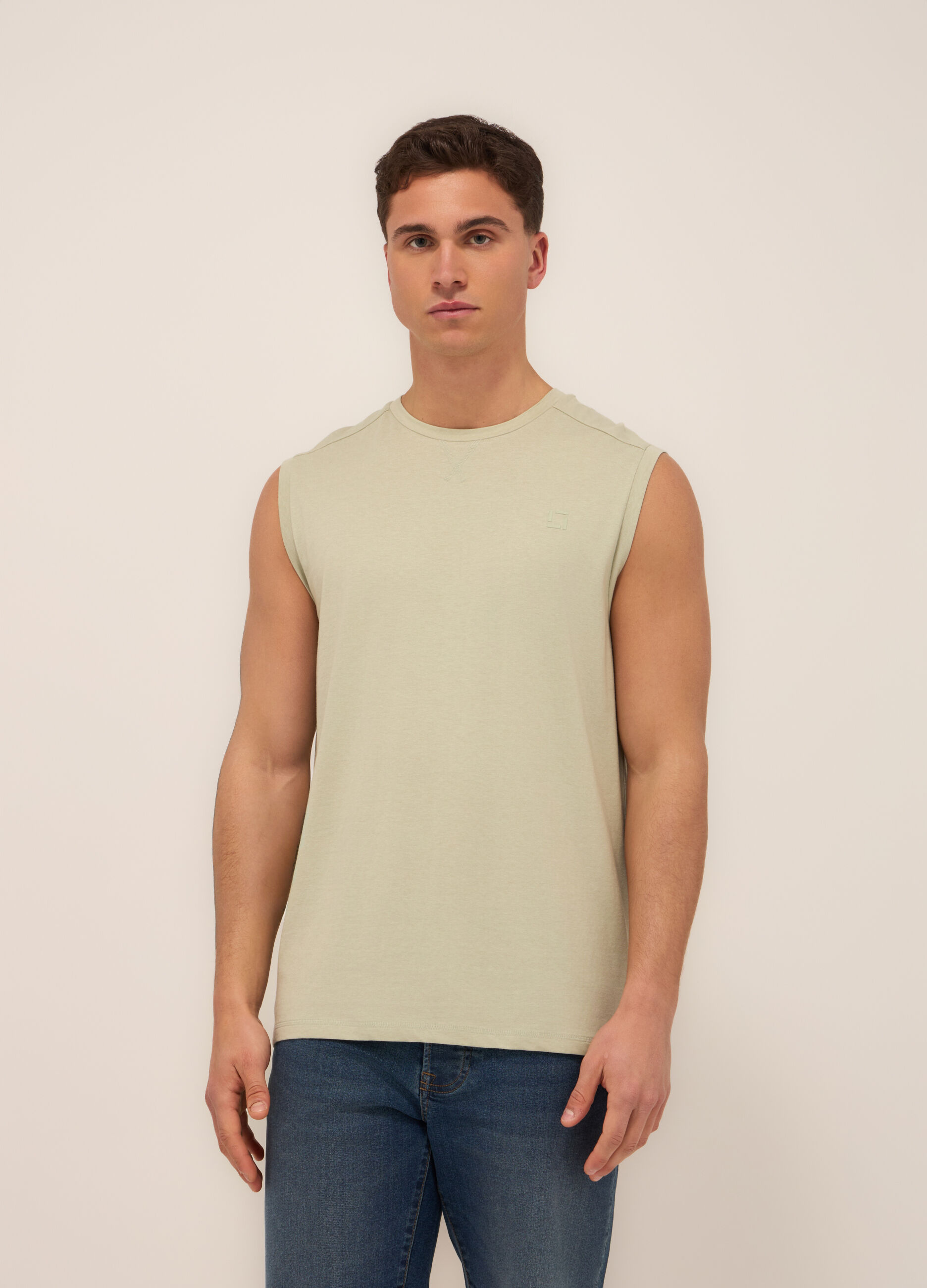 Canotta in cotone e modal stretch uomo