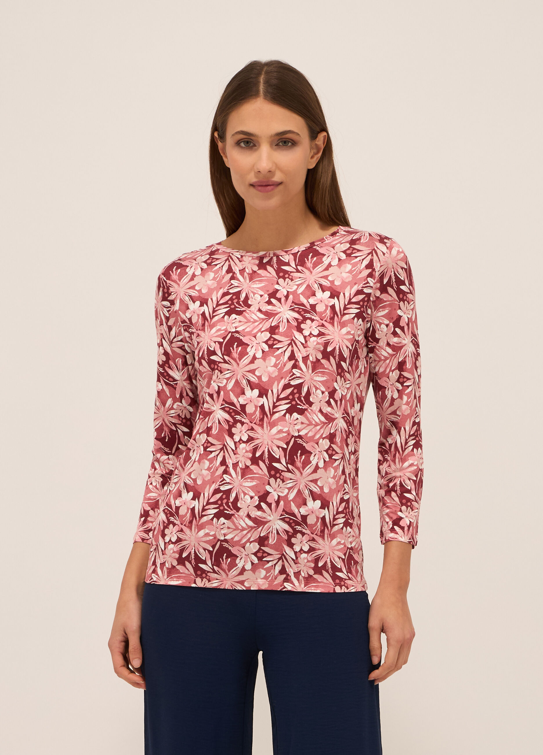 T-shirt in viscosa stretch donna