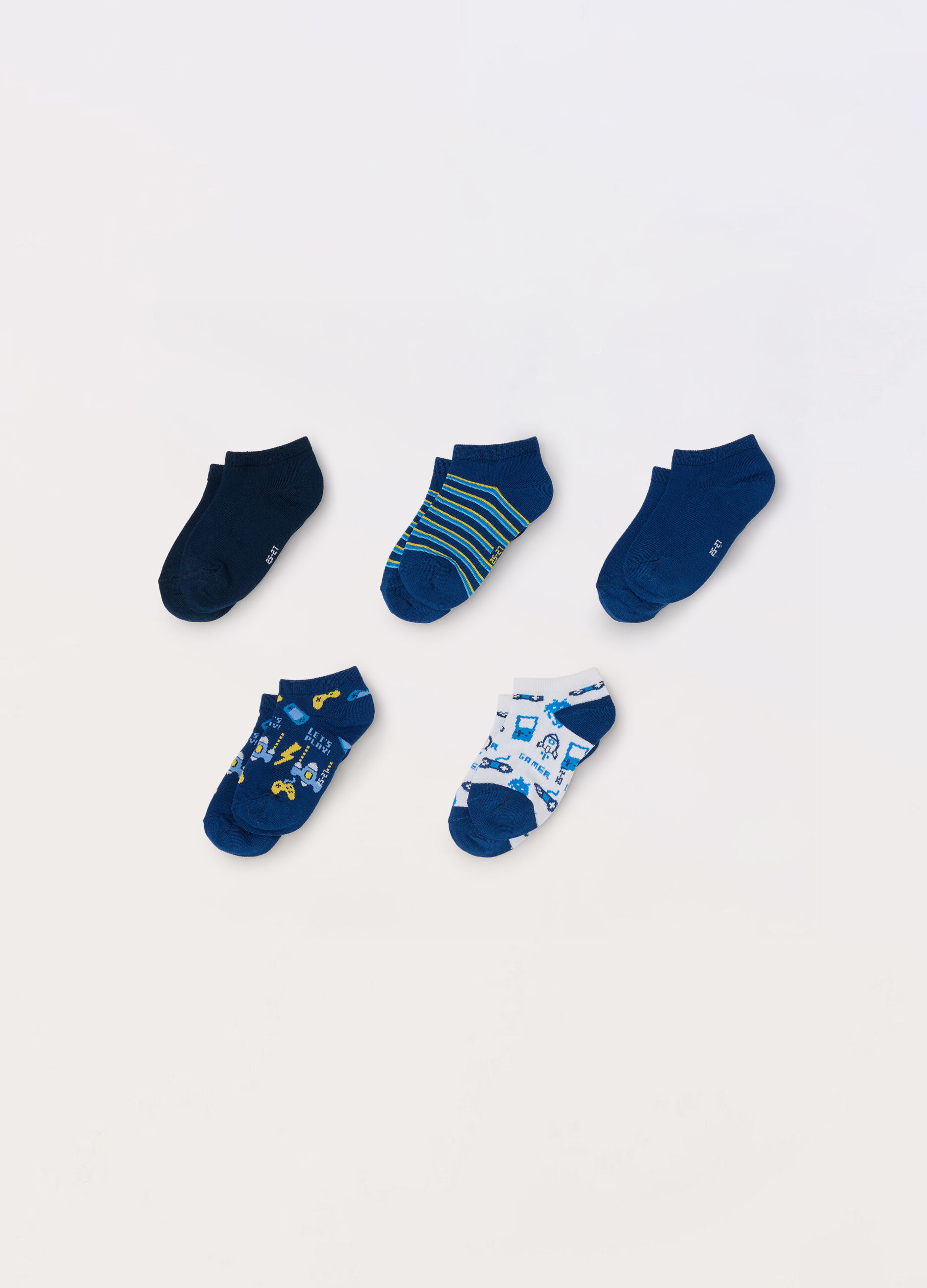 Pack 5 calze corte misto cotone