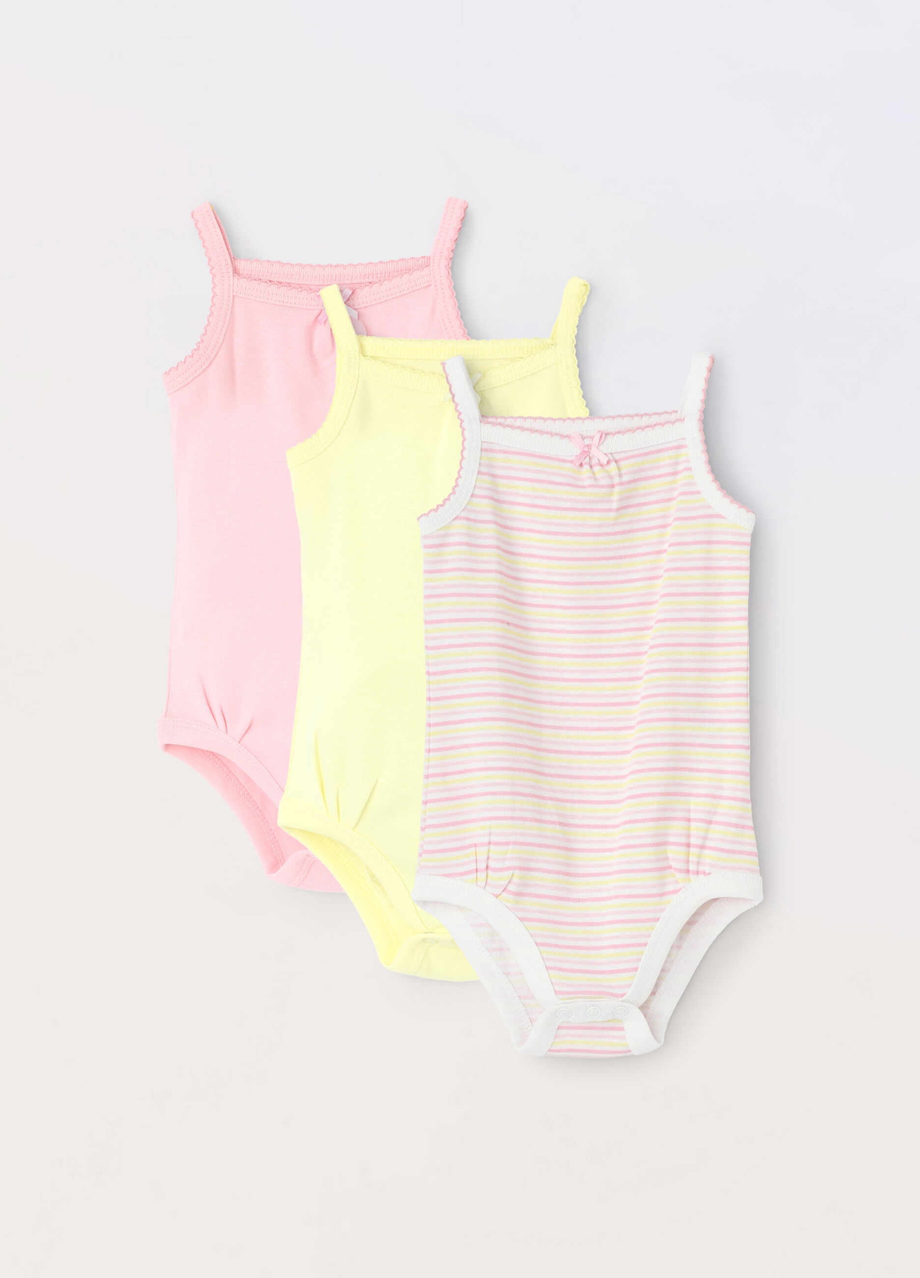 Pack 3 body in puro cotone neonata