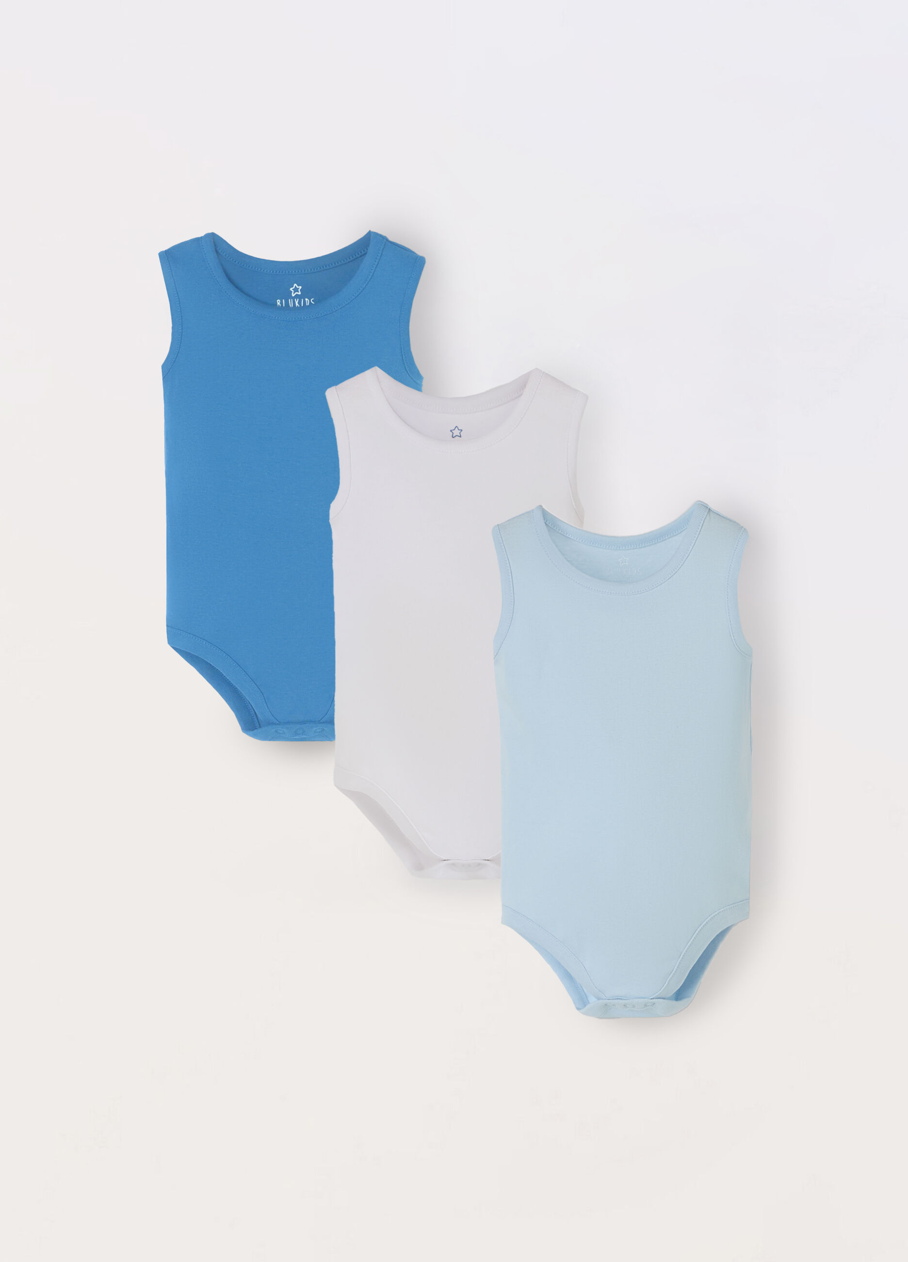 Pack 3 body in puro cotone neonato