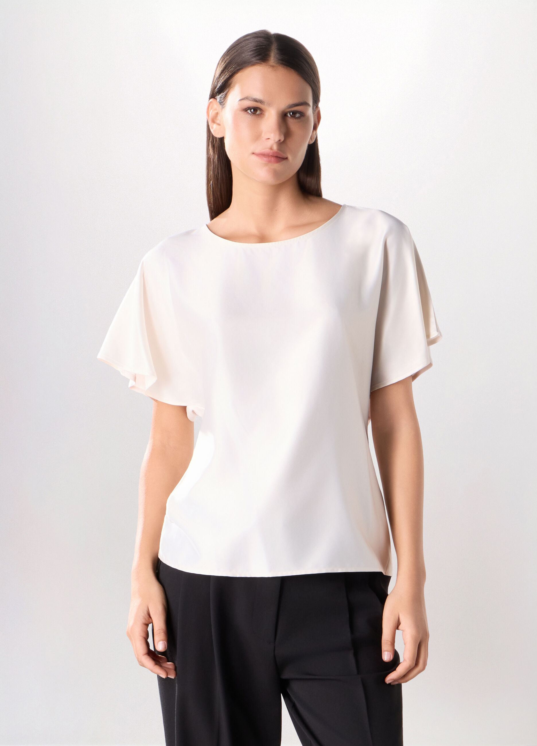 T-shirt in jersey di viscosa stretch donna