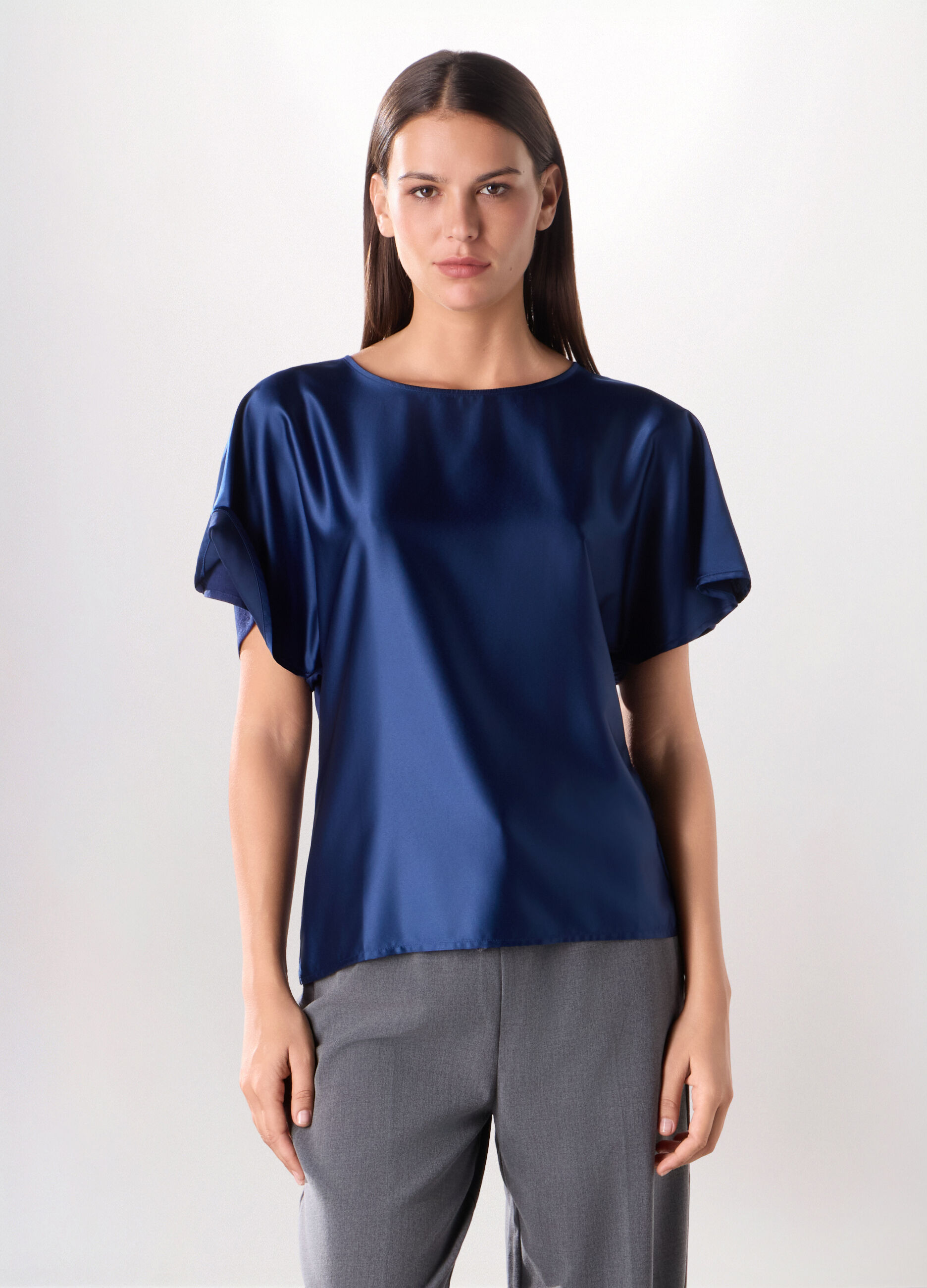 T-shirt in jersey di viscosa stretch donna