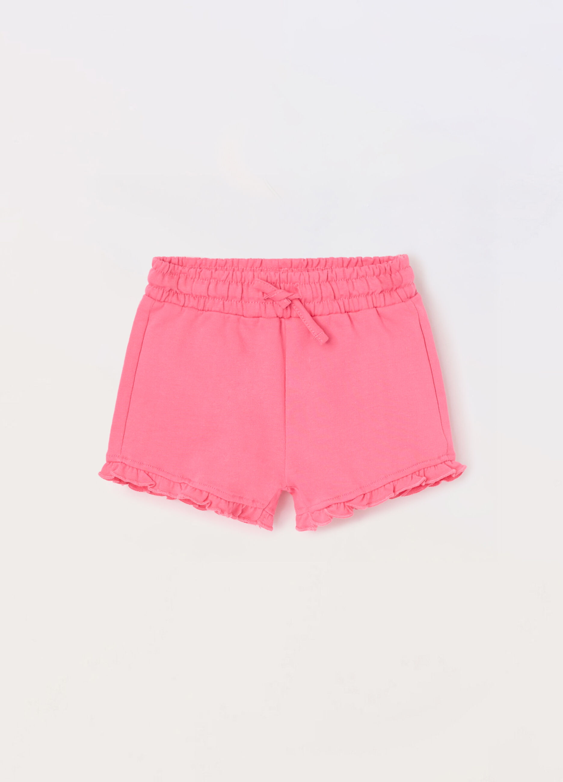 Shorts in french terry di puro cotone neonata