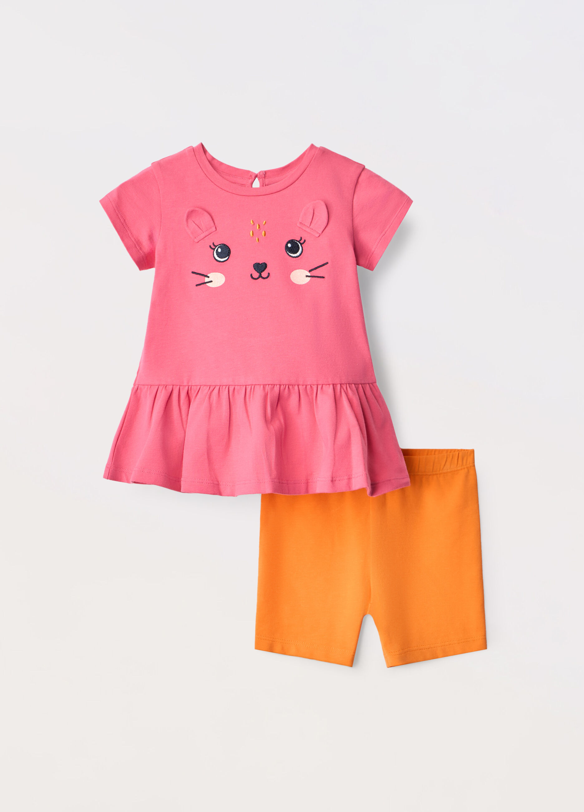 Jogging set in jersey di puro cotone neonata