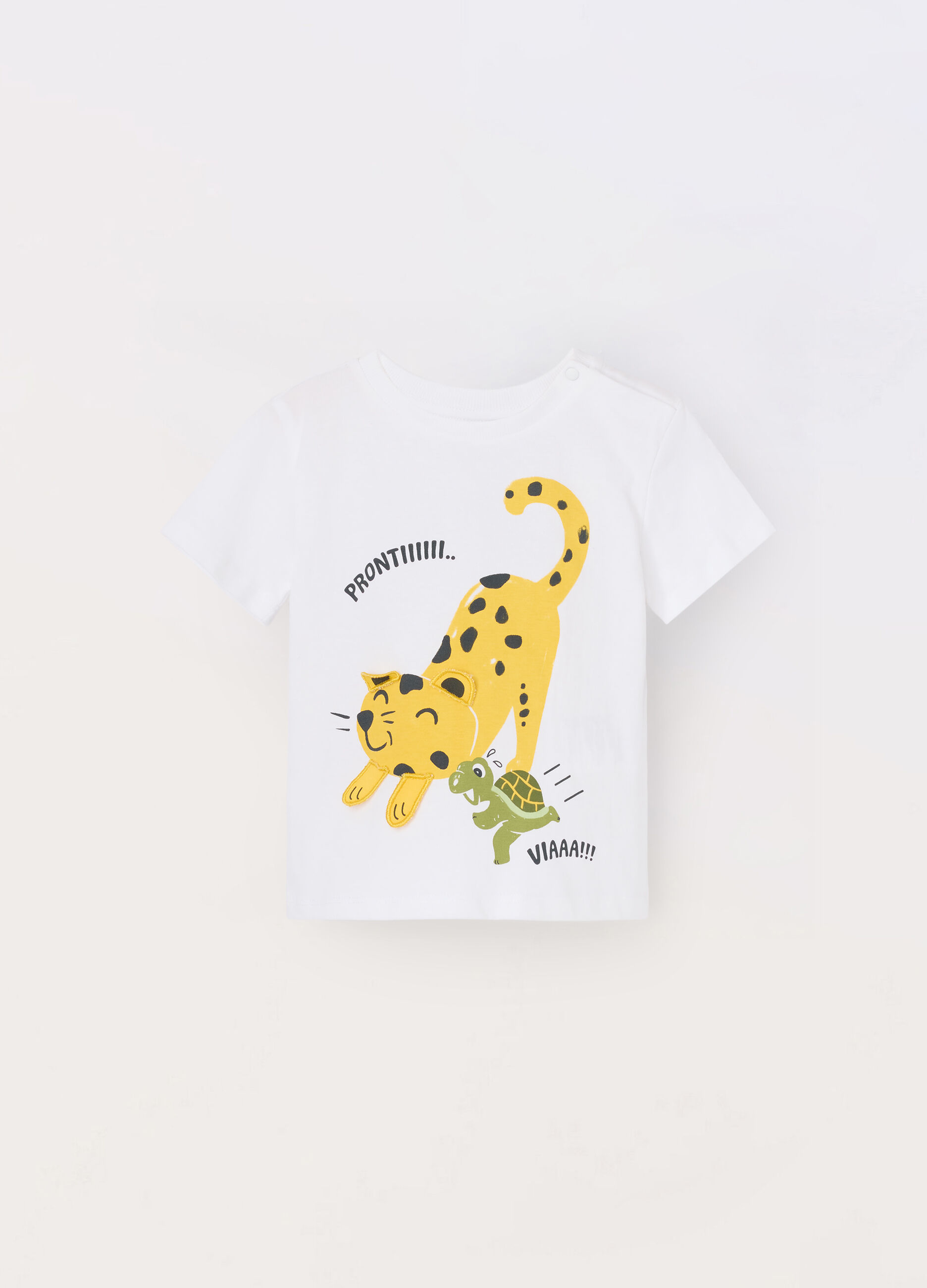 T-shirt in jersey di puro cotone neonato