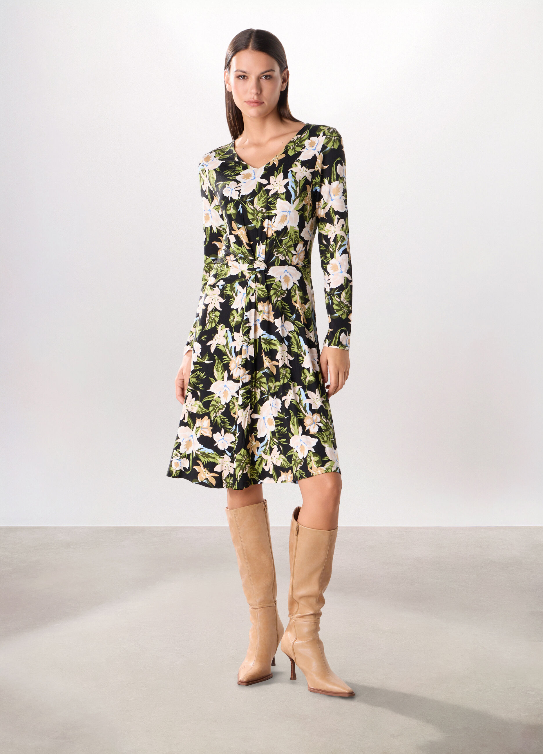 Abito corto in jersey stretch donna