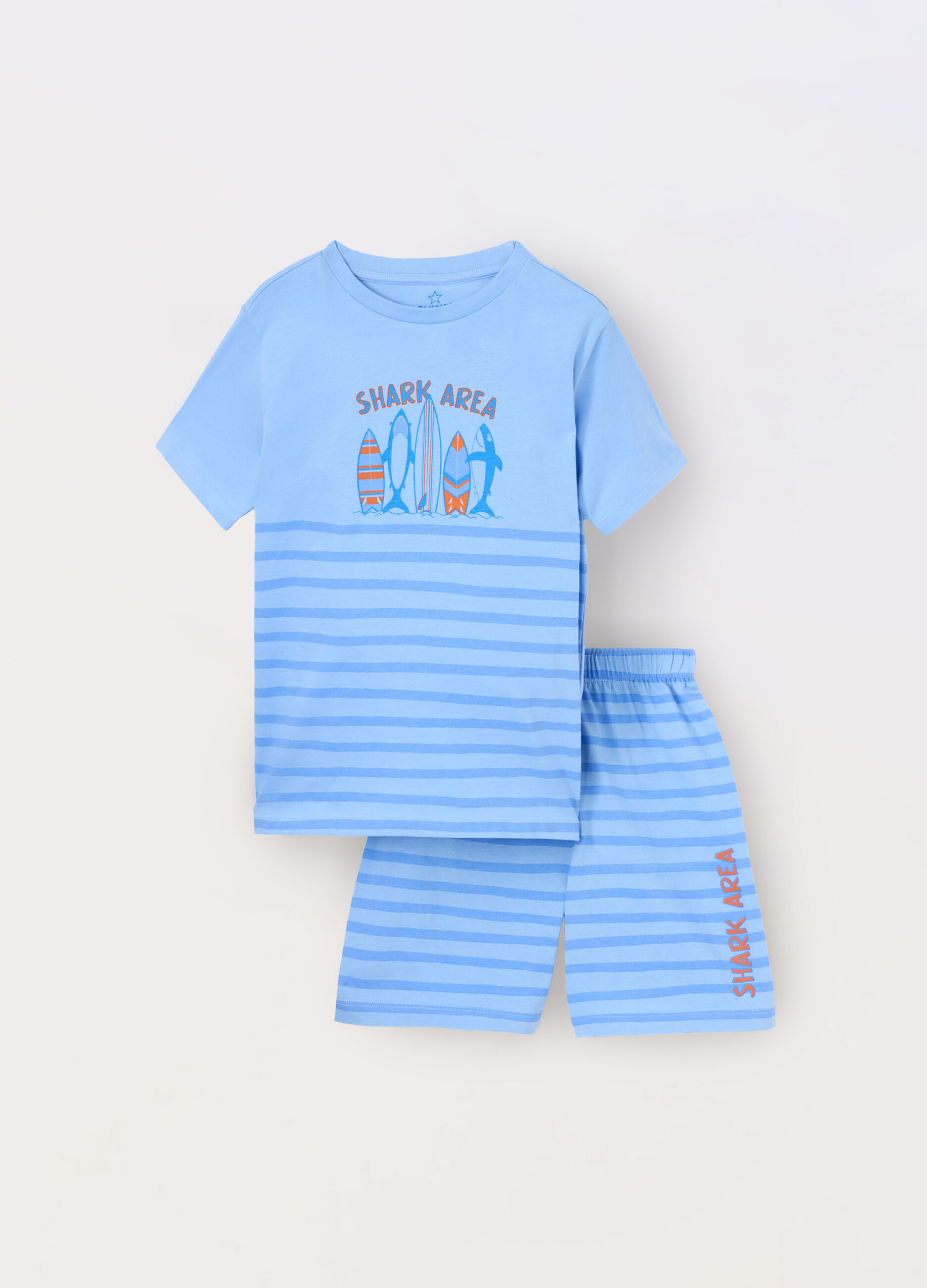 Set pigiama corto in puro cotone bambino