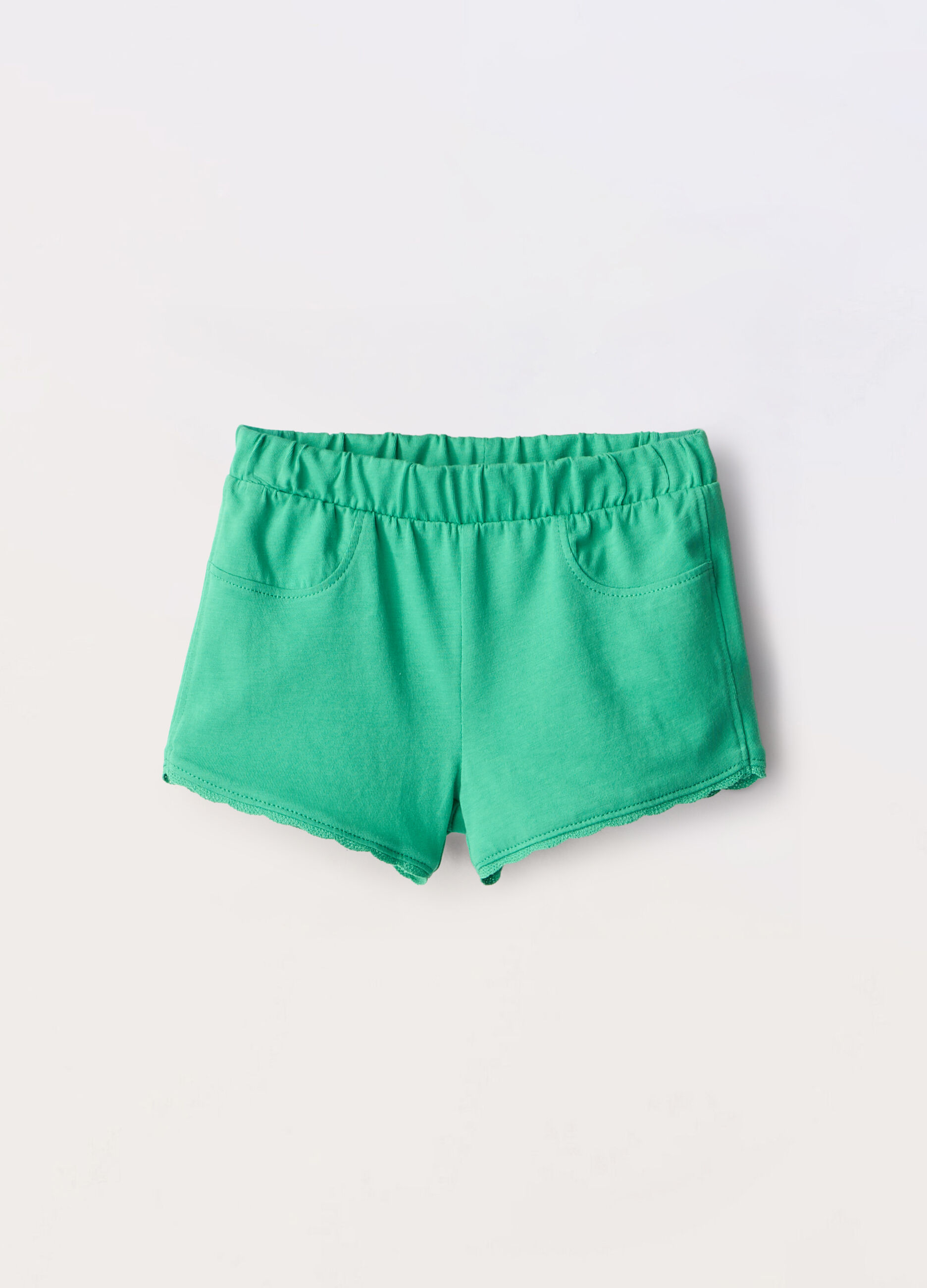 Shorts in jersey di puro cotone neonata