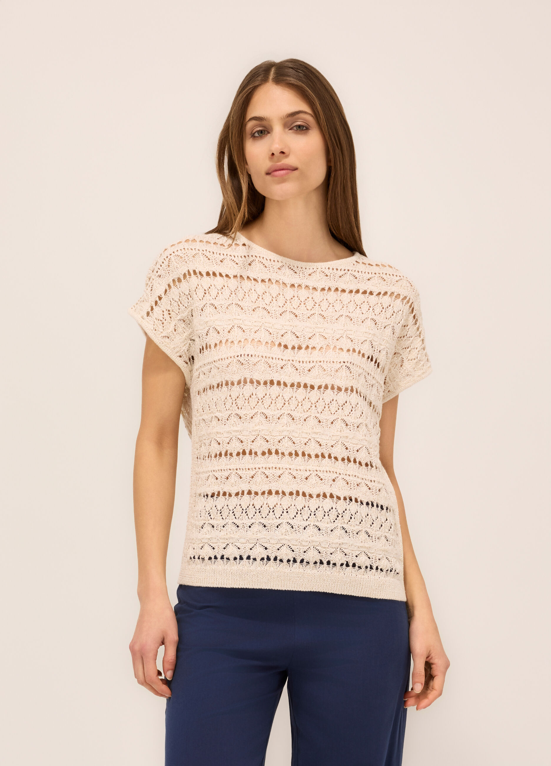 Tricot kimono misto cotone donna