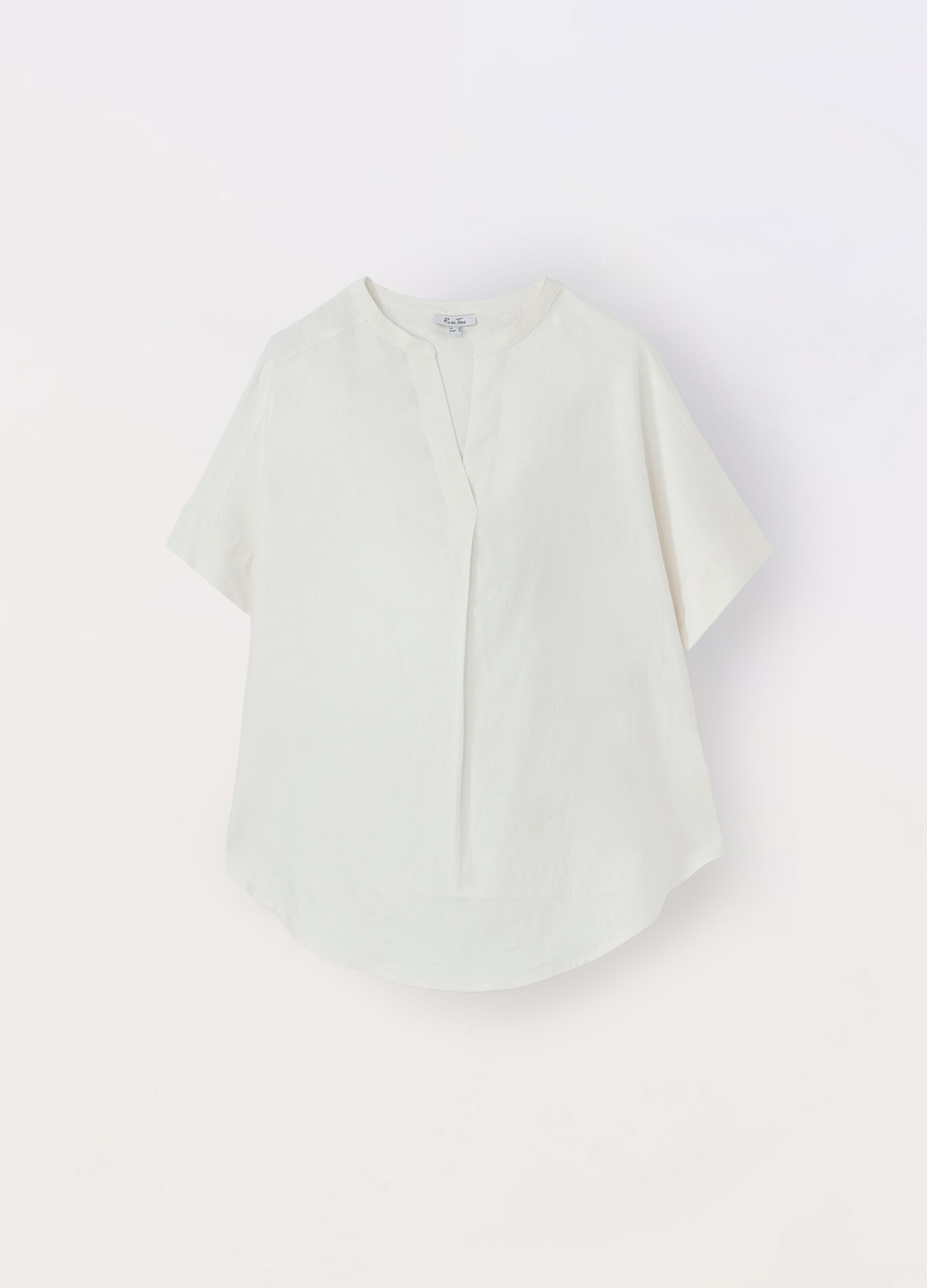 Blusa misto lino donna curvy