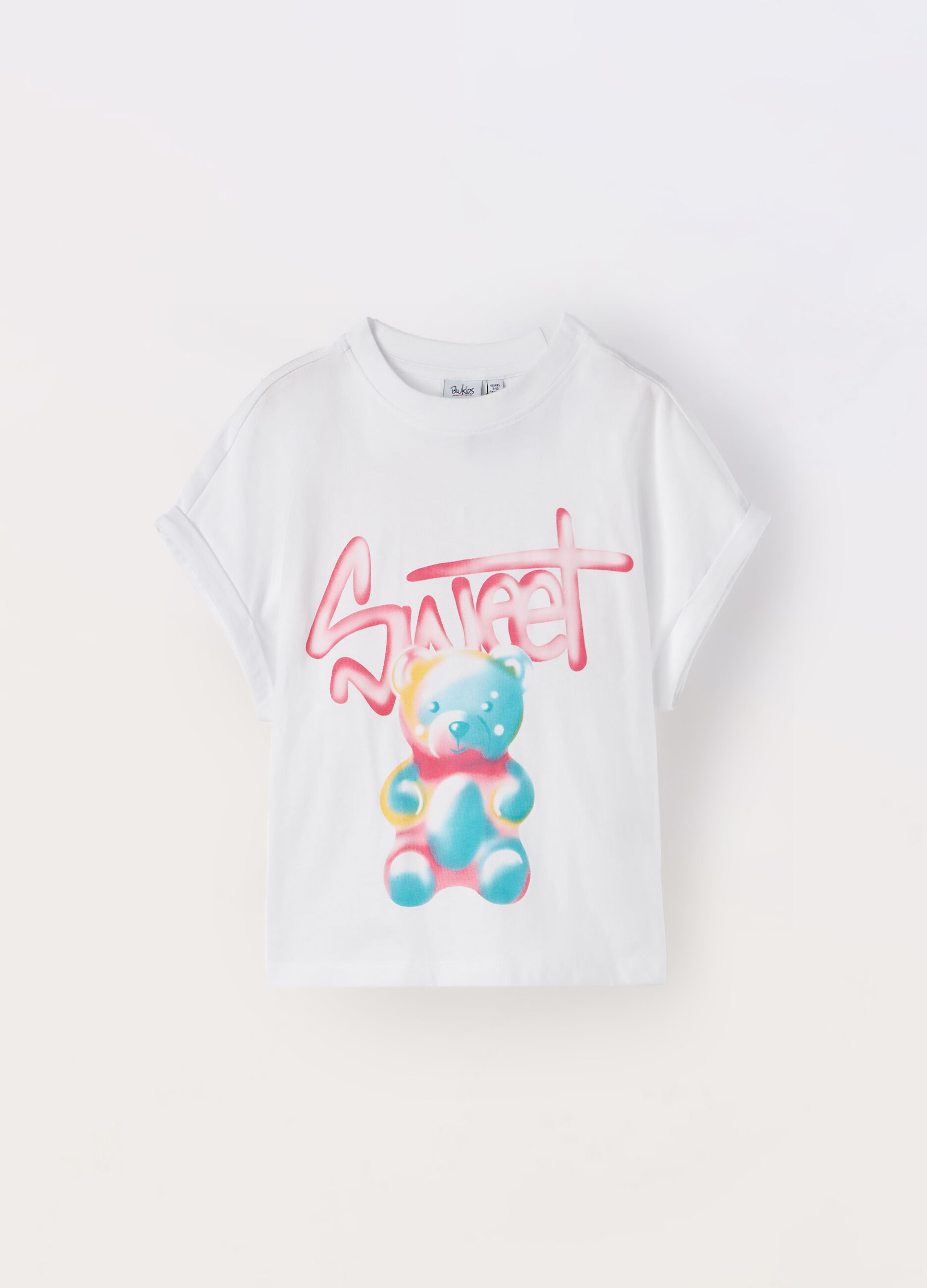 T-shirt in jersey di puro cotone ragazza