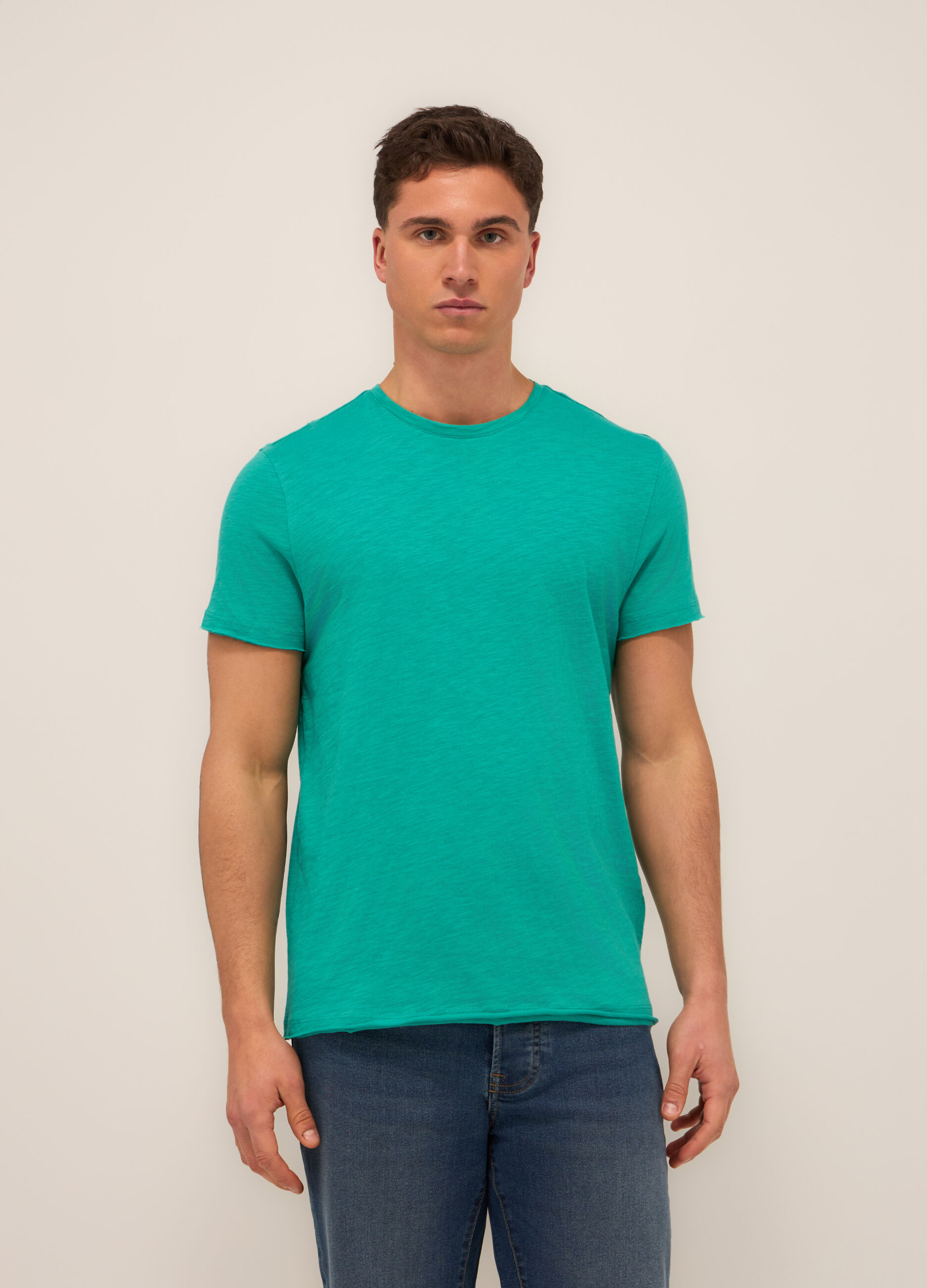 T-shirt in jersey di cotone mÃ©lange uomo