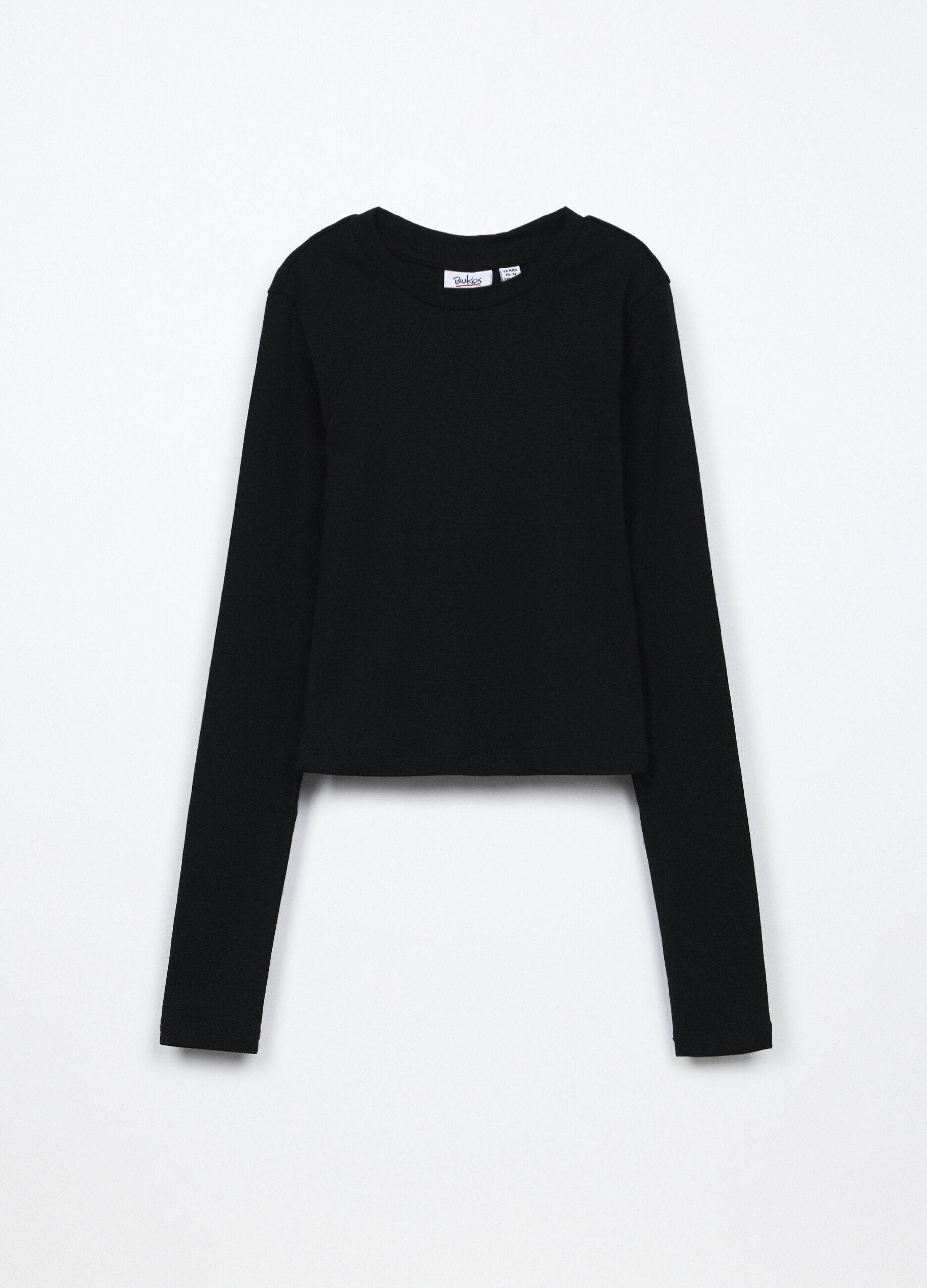 T-shirt in costina di puro cotone ragazza