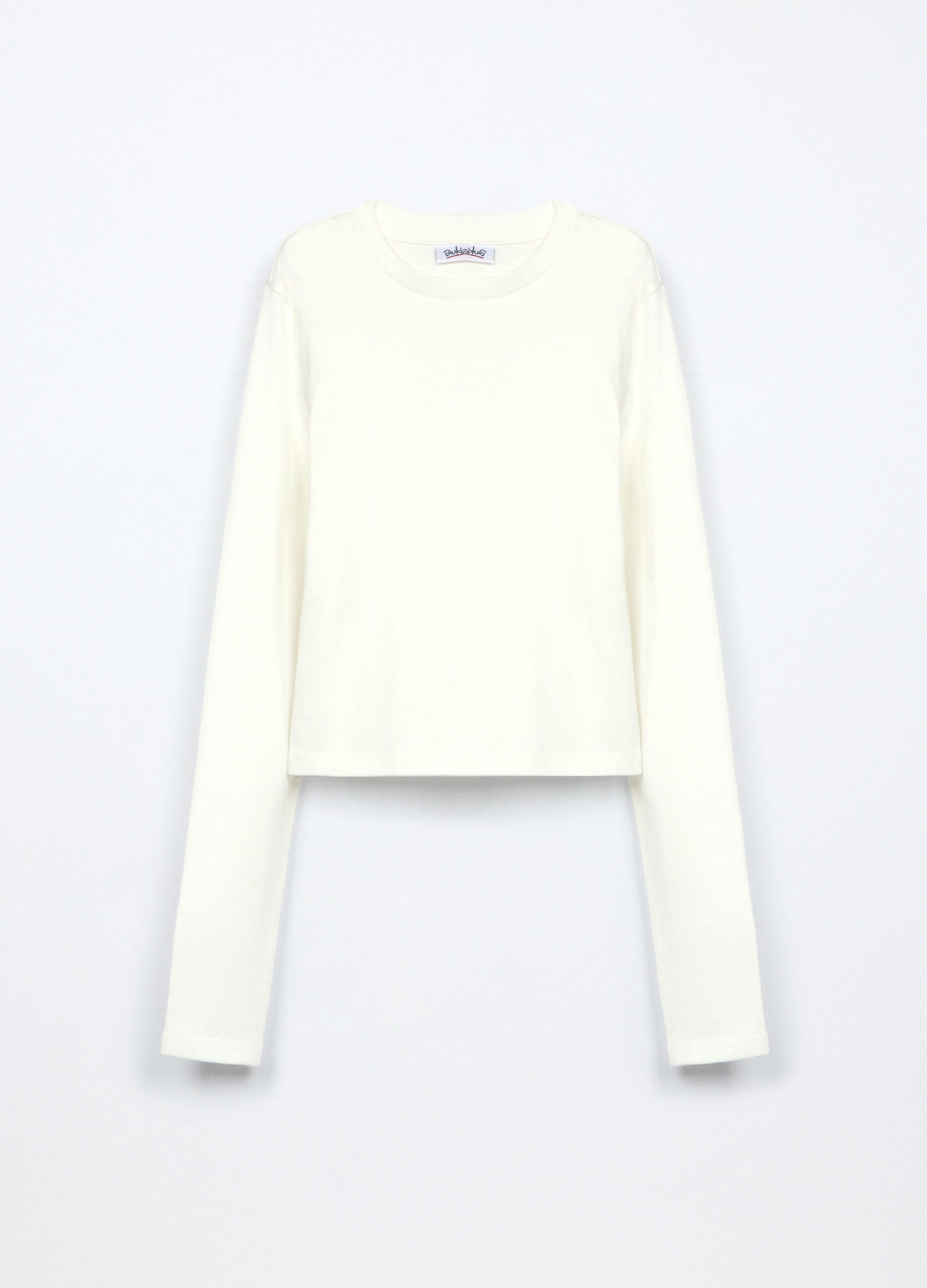 T-shirt in costina di puro cotone ragazza