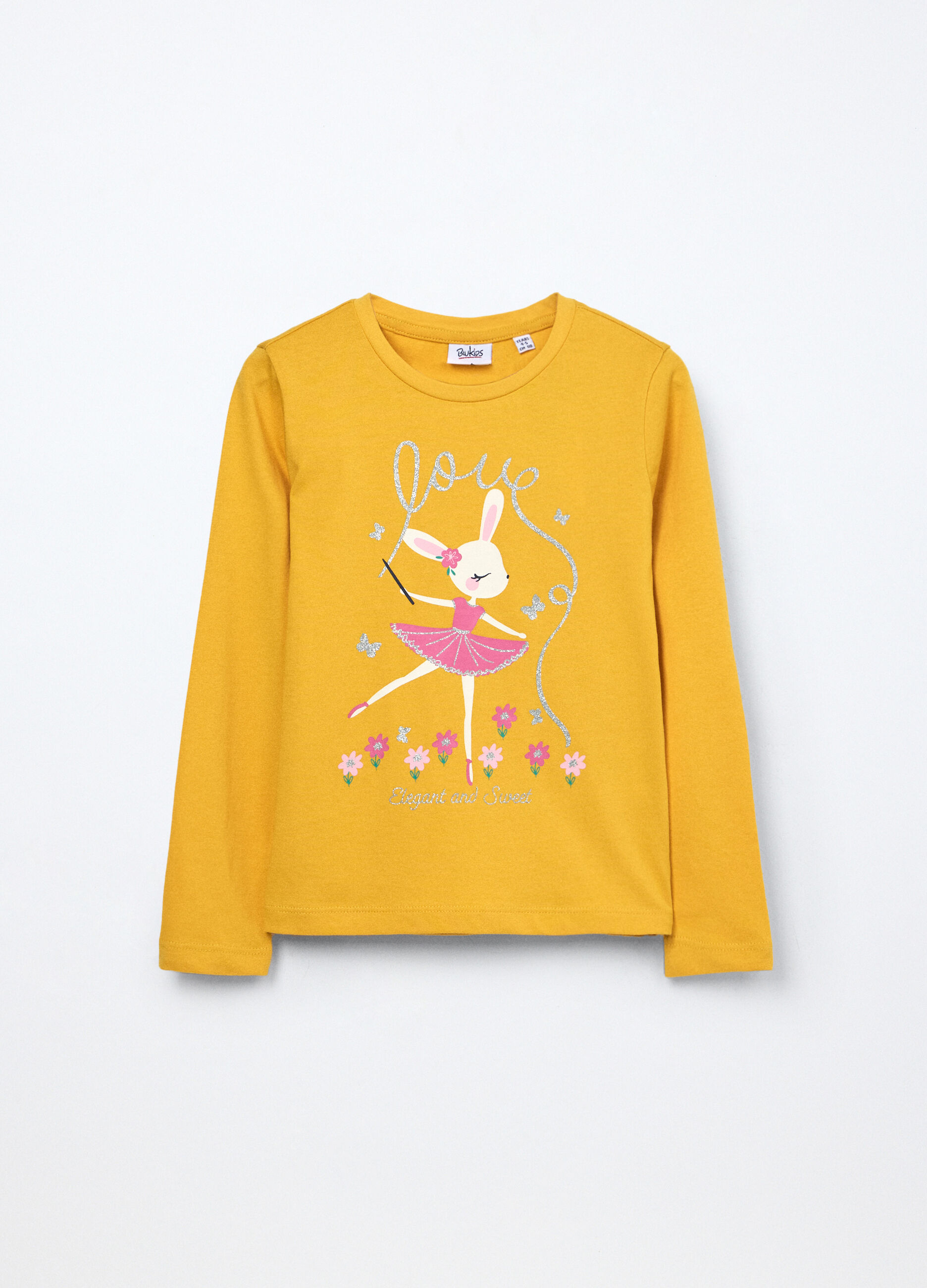 T-shirt in jersey di puro cotone bambina