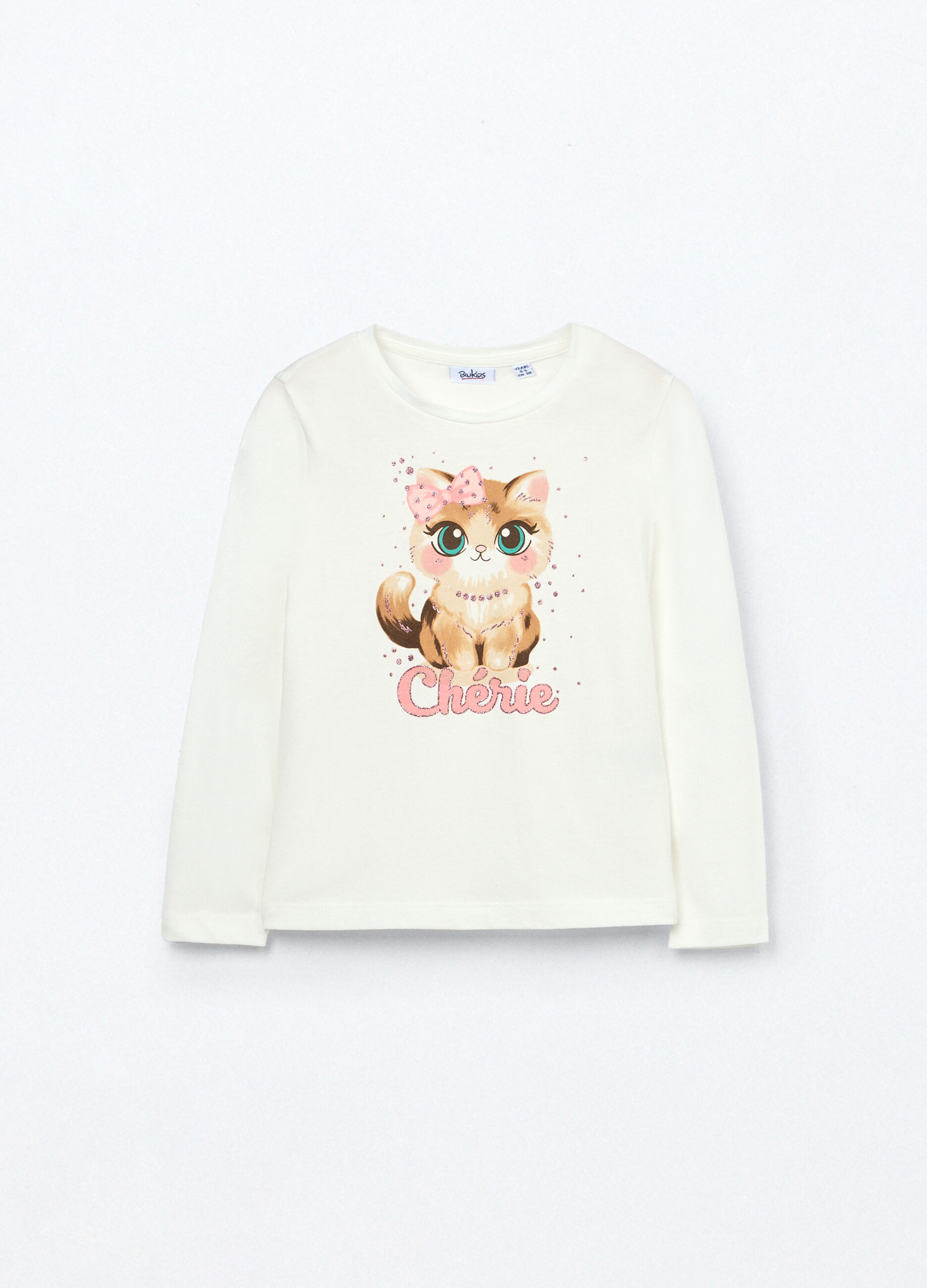 T-shirt in jersey di puro cotone bambina