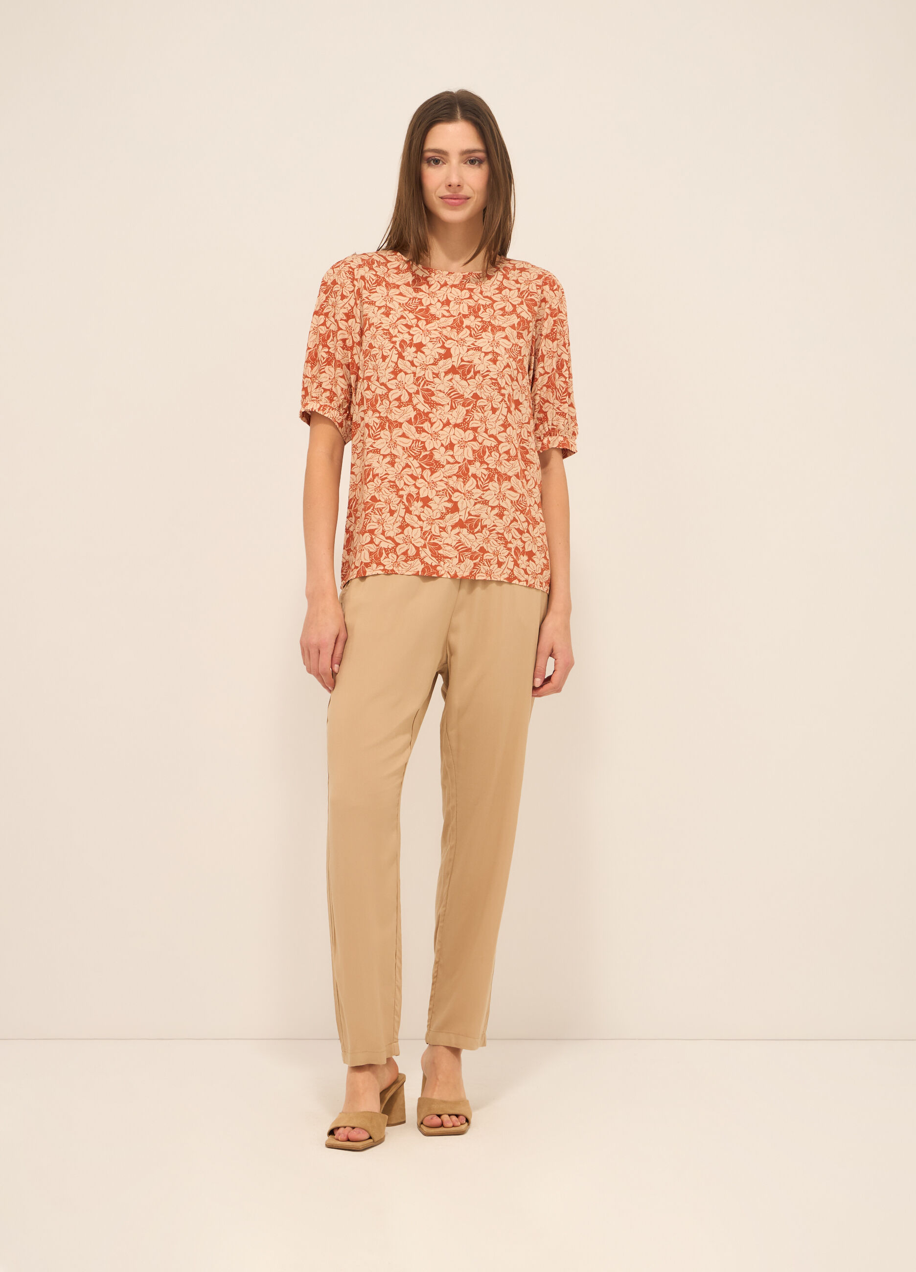 Pantaloni in pura viscosa donna
