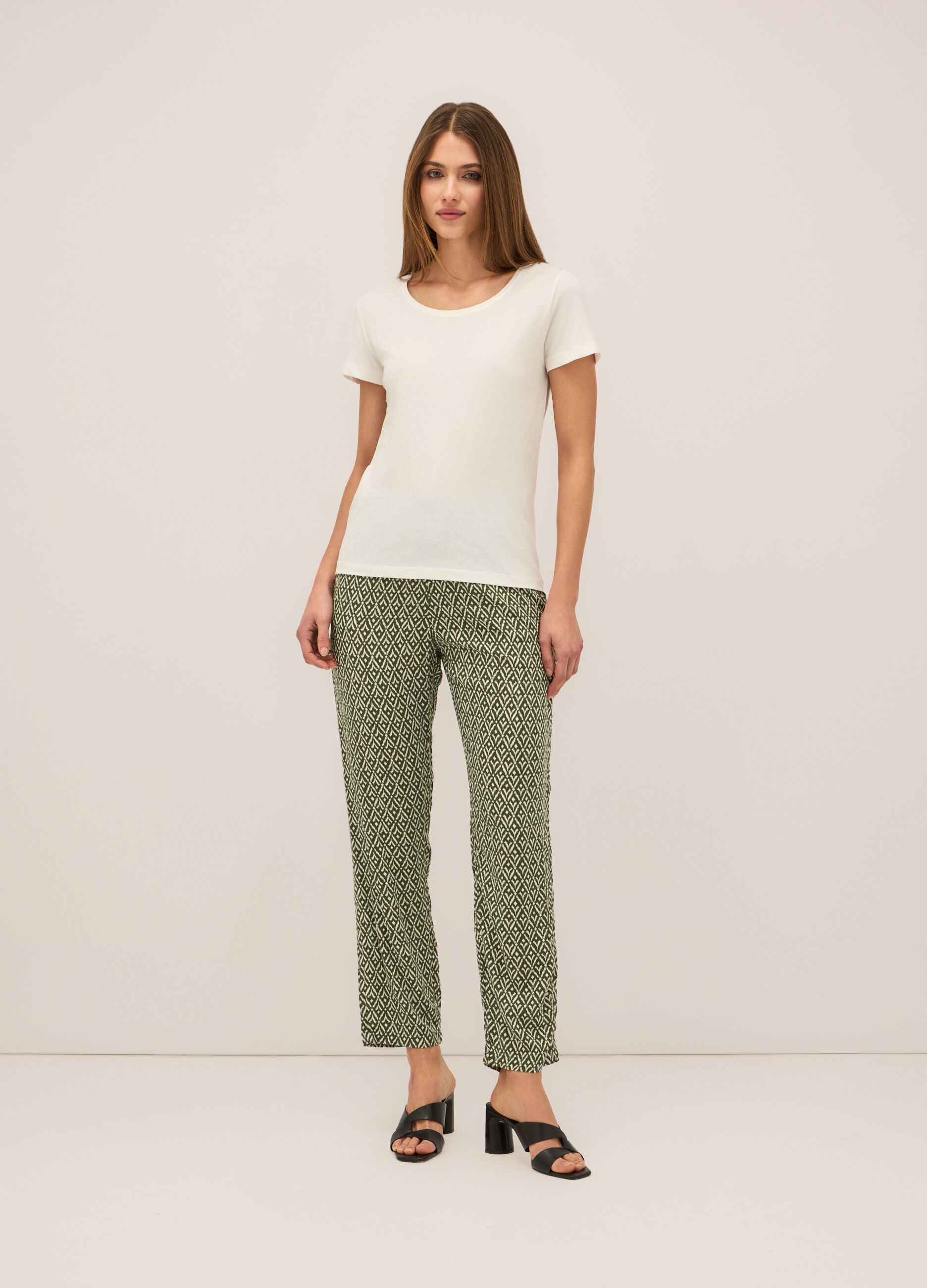 Pantaloni in pura viscosa donna