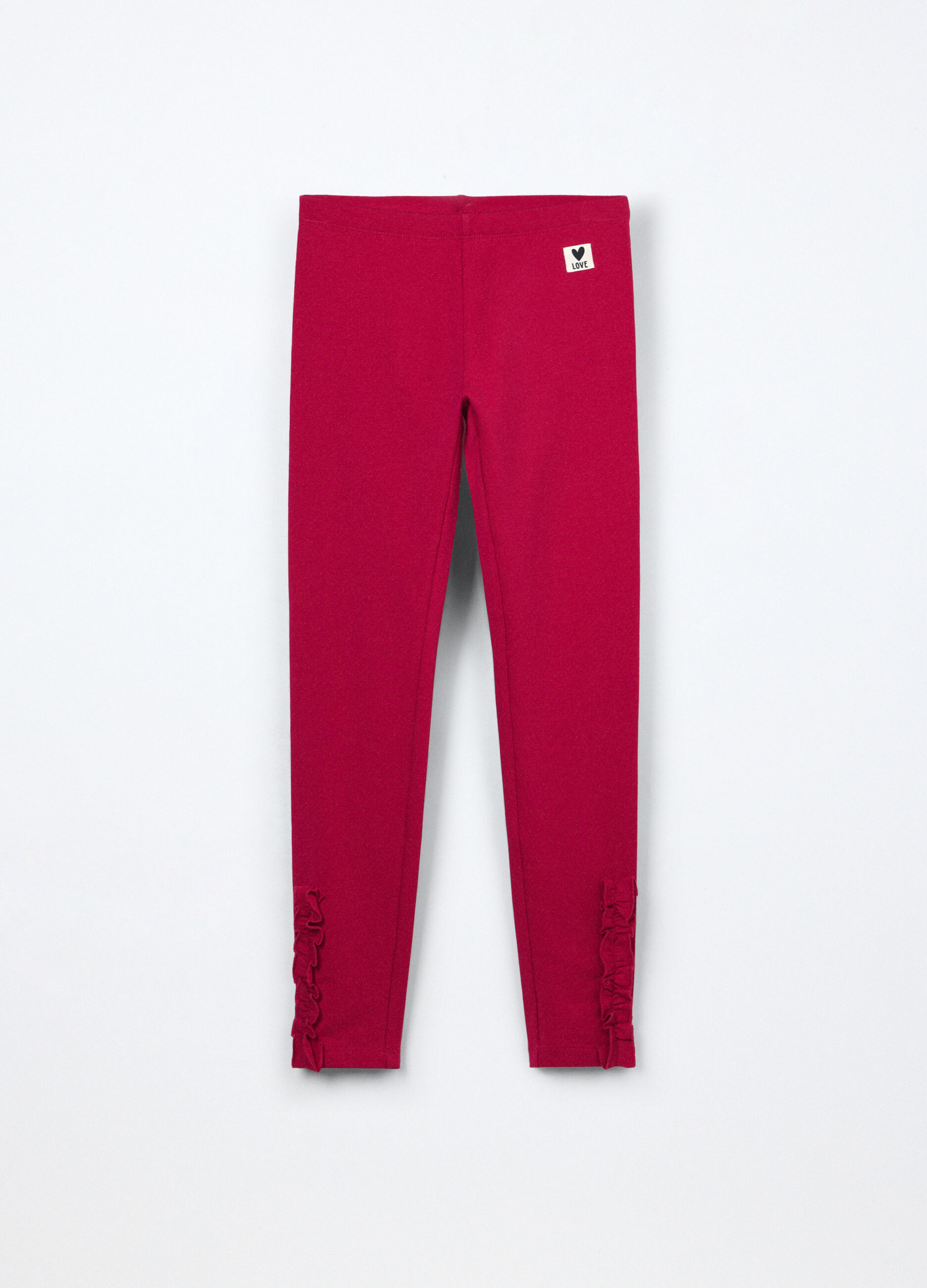 Leggings in french terry stretch bambina